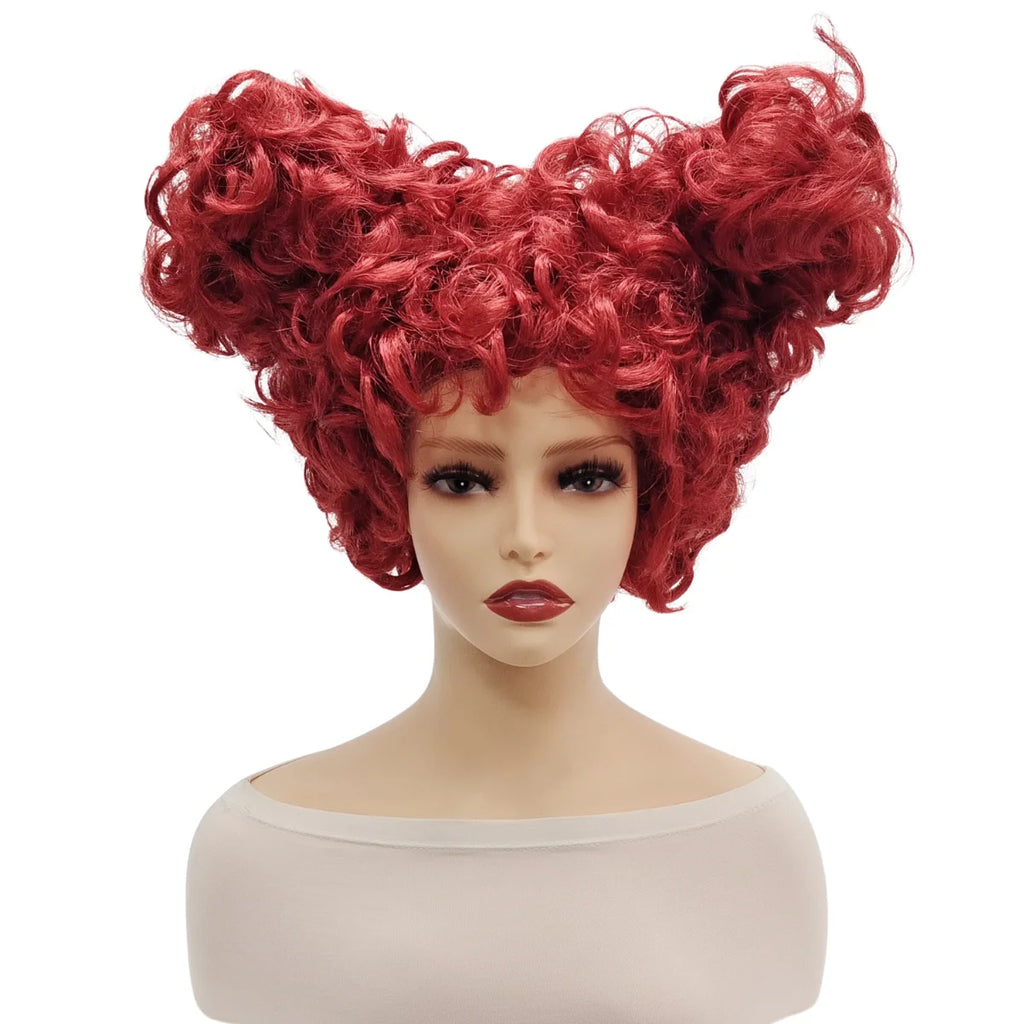 Peluca Roja Rizos Dos Moños