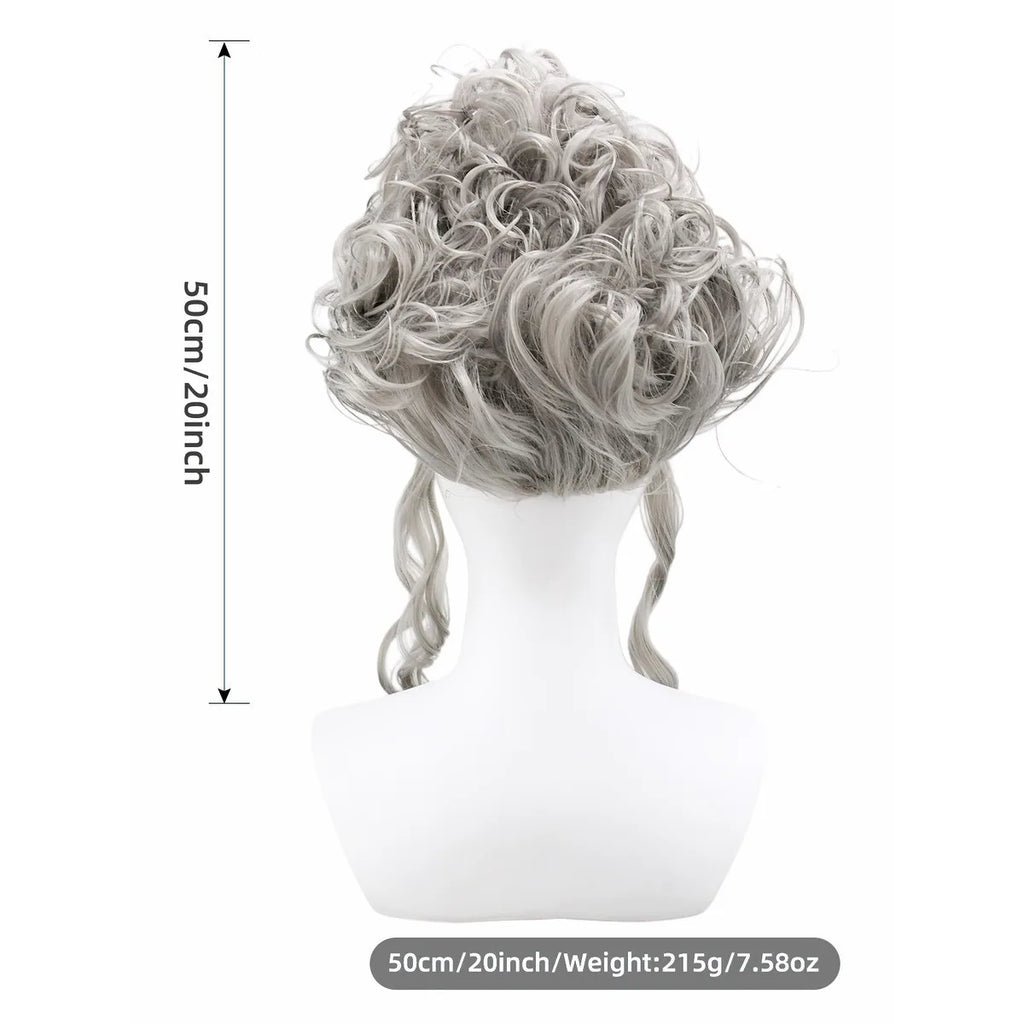 Peluca Rosa Esponjosa Plumas Flores