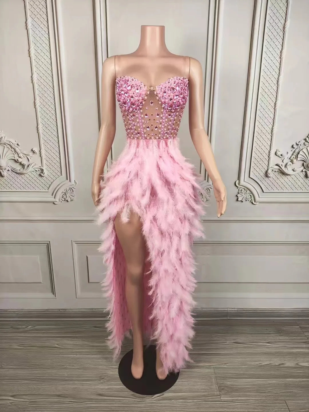 Vestido Danza Plumas