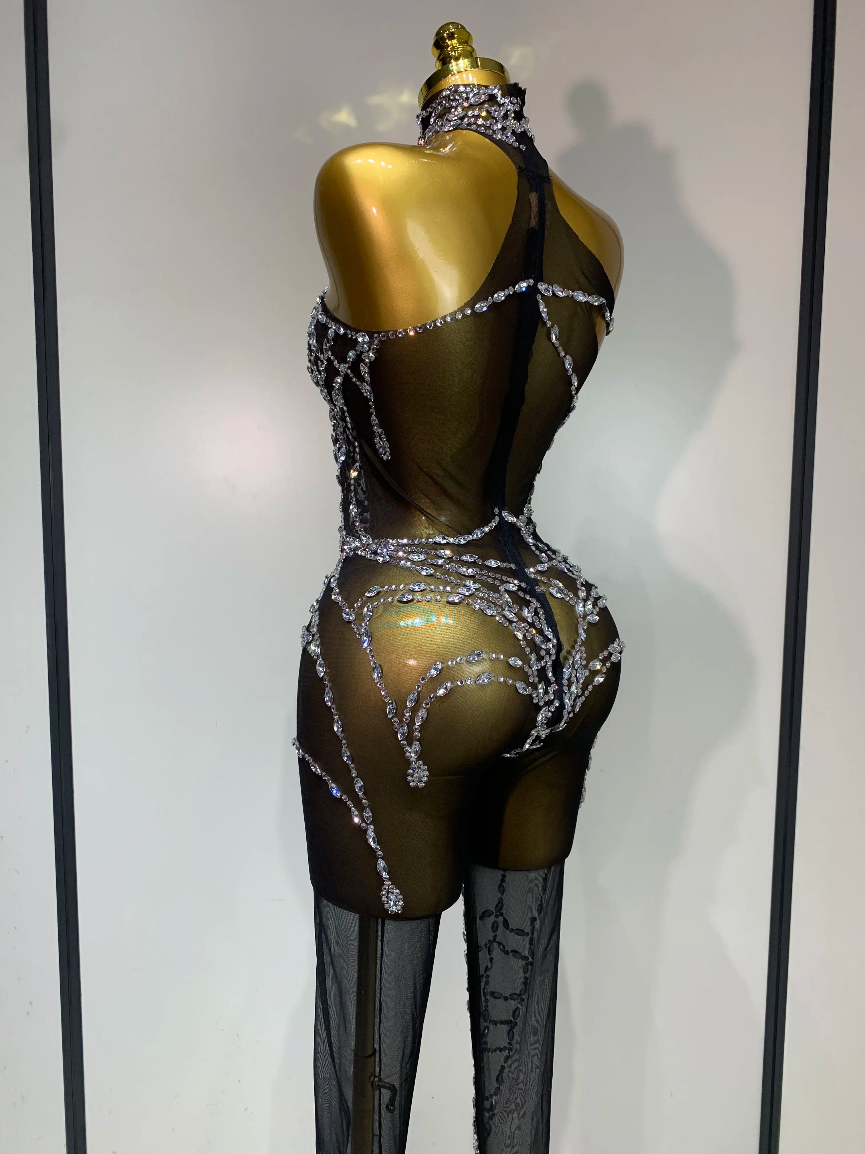 Jumpsuit Malla Diamantes Brillante