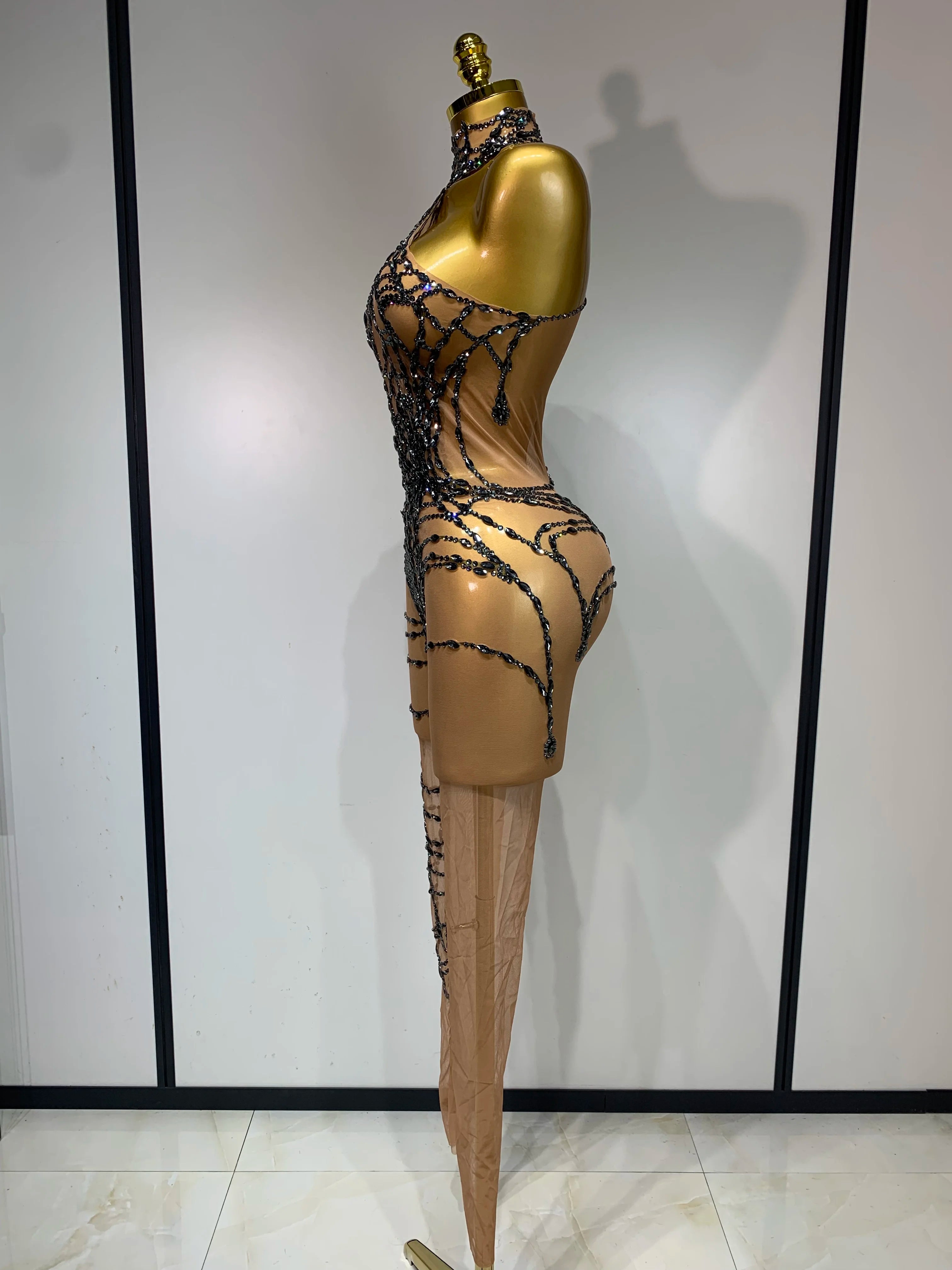 Jumpsuit Malla Diamantes Brillante