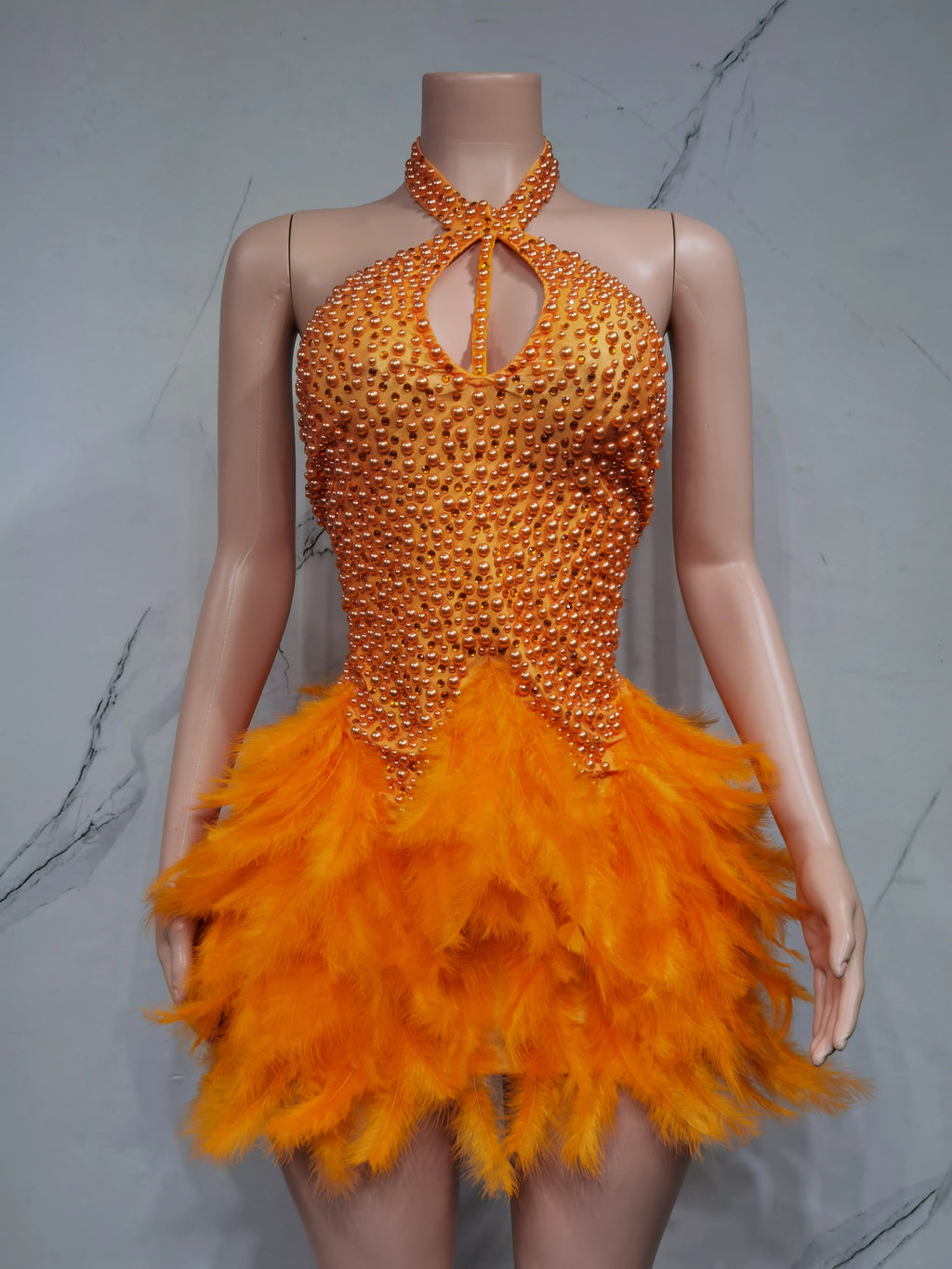 Vestido Danza Plumas