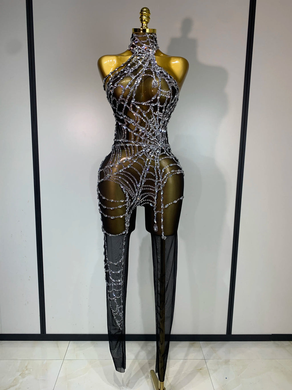 Jumpsuit Malla Diamantes Brillante