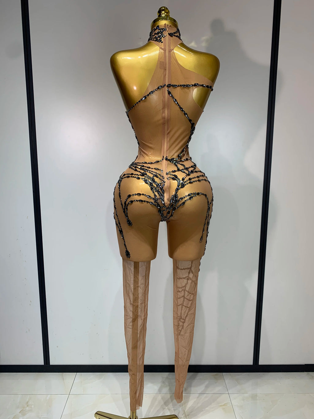 Jumpsuit Malla Diamantes Brillante