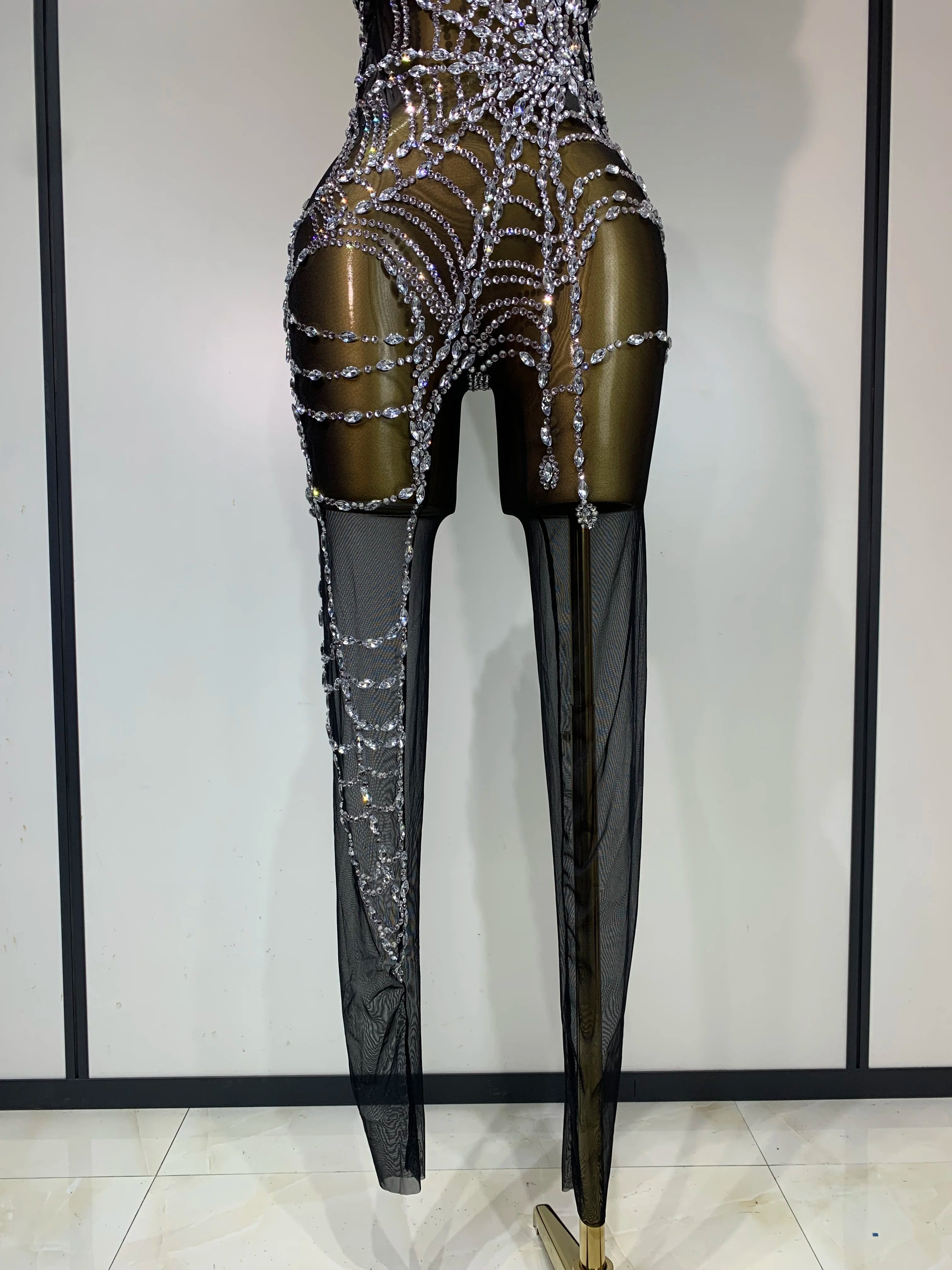 Jumpsuit Malla Diamantes Brillante