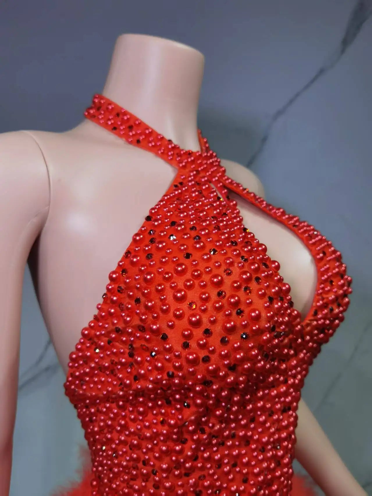 Vestido Danza Plumas