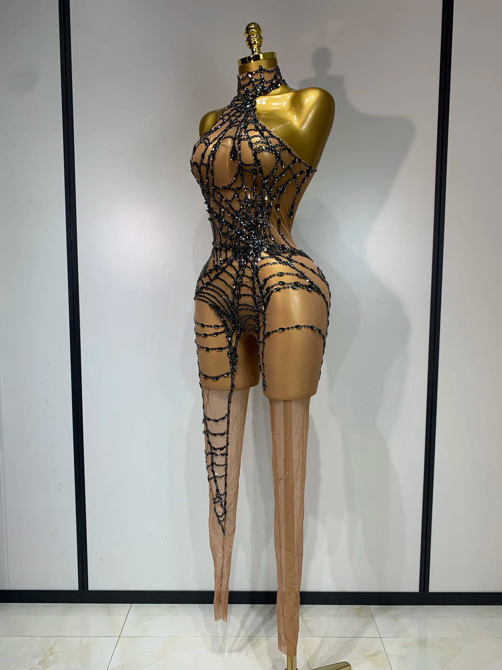 Jumpsuit Malla Diamantes Brillante