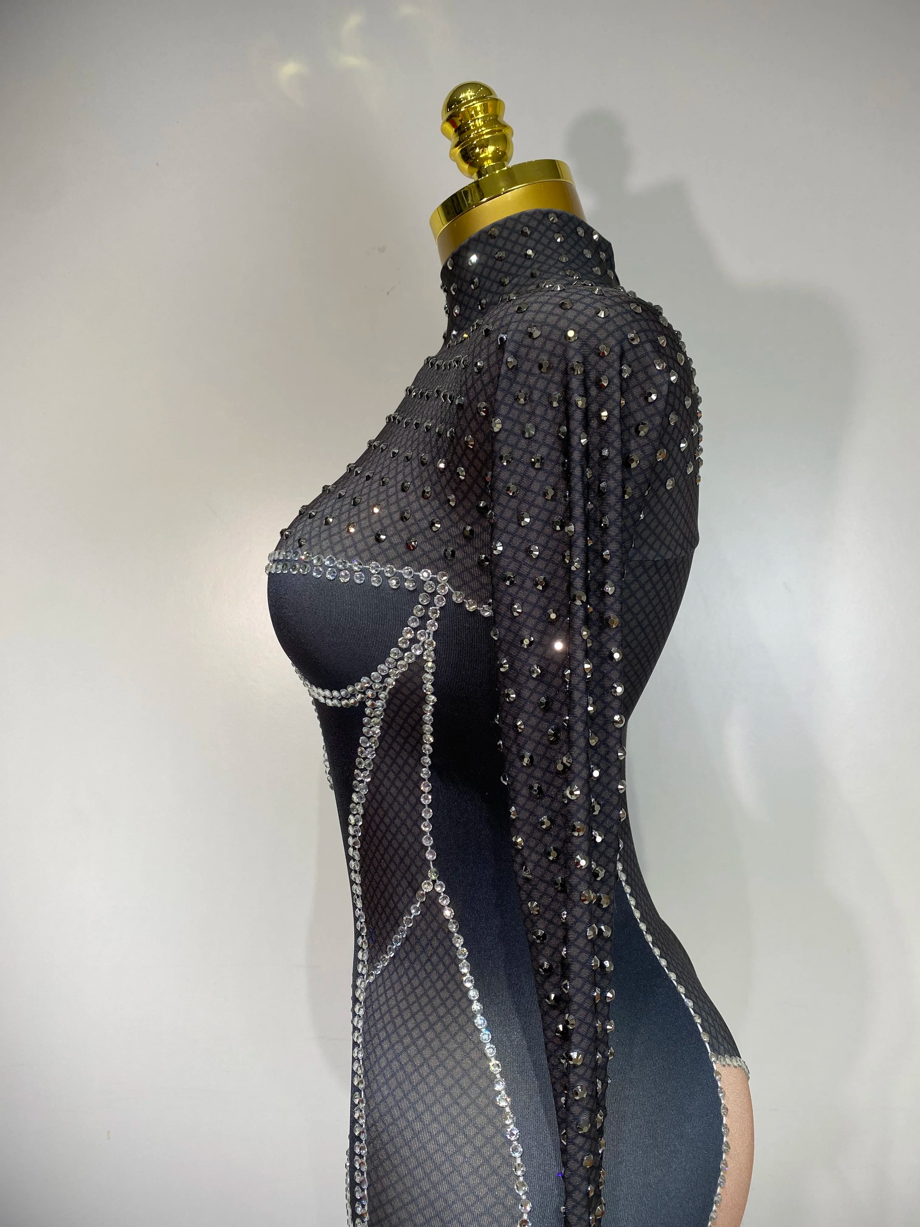 Jumpsuit Malla Diamantes Brillante