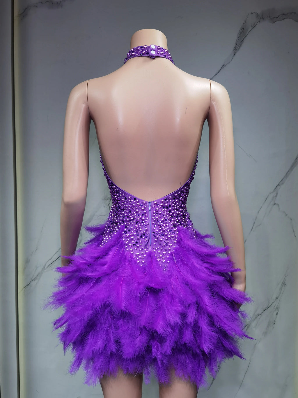 Vestido Danza Plumas