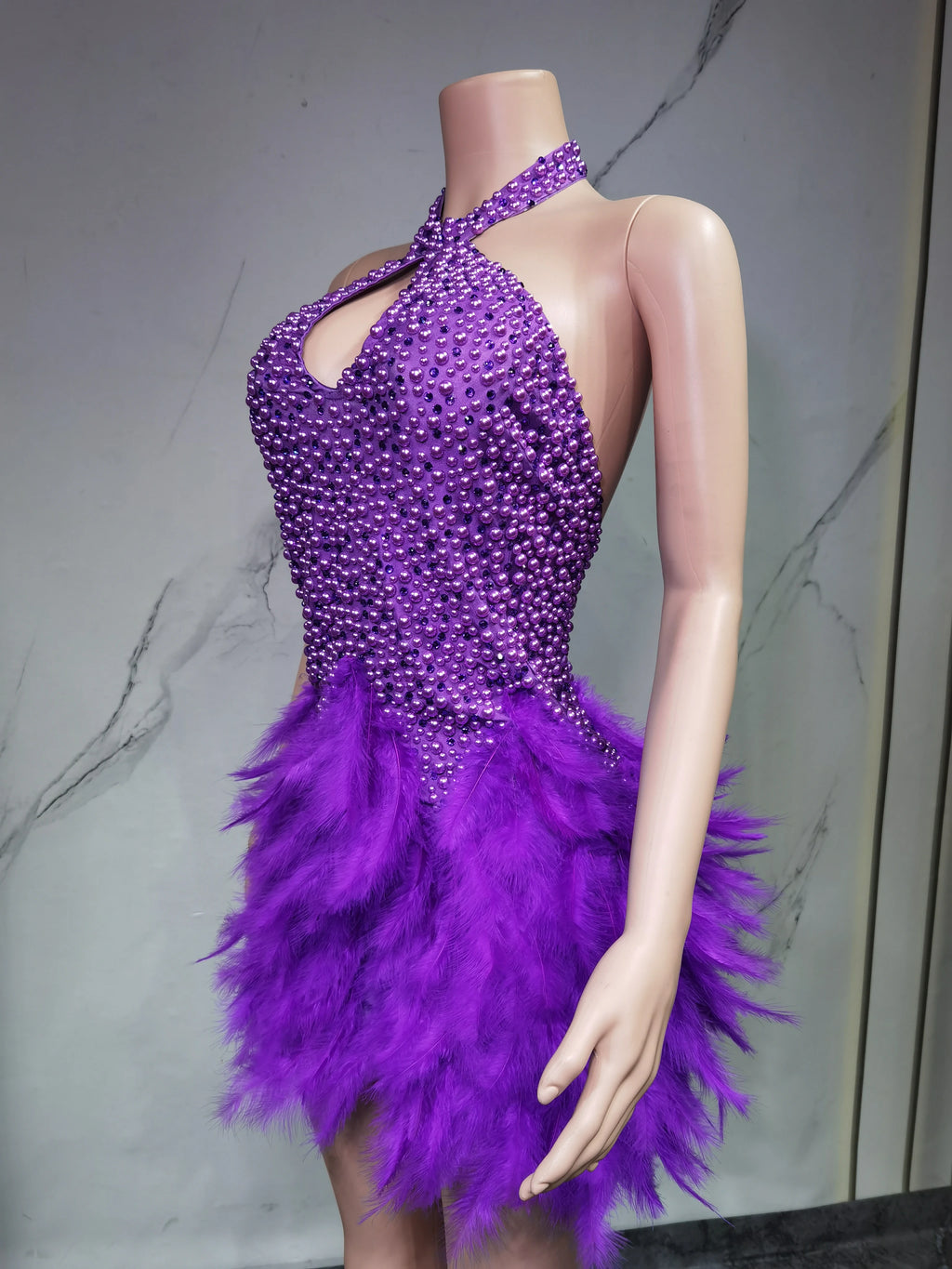 Vestido Danza Plumas