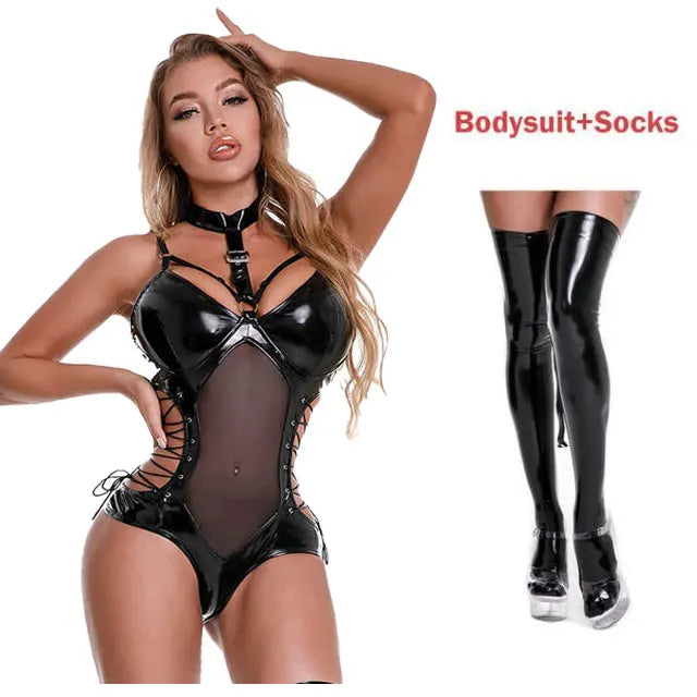 Catsuit Látex Completo Accesorios