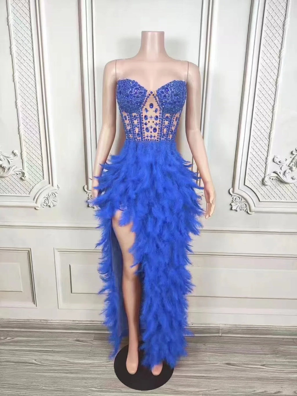 Vestido Danza Plumas