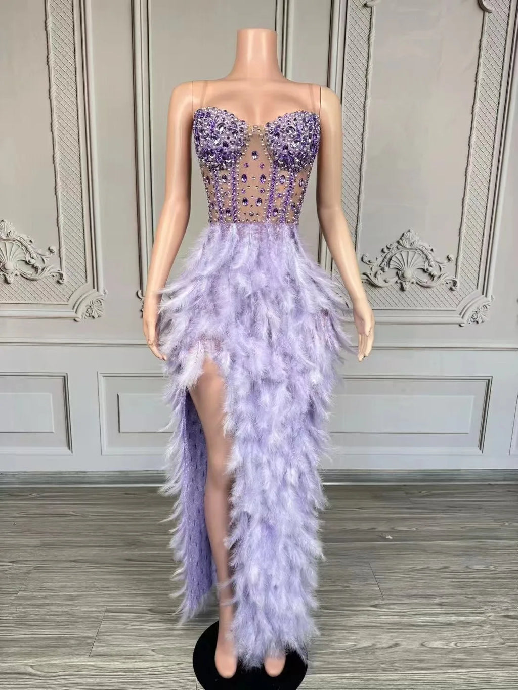 Vestido Danza Plumas