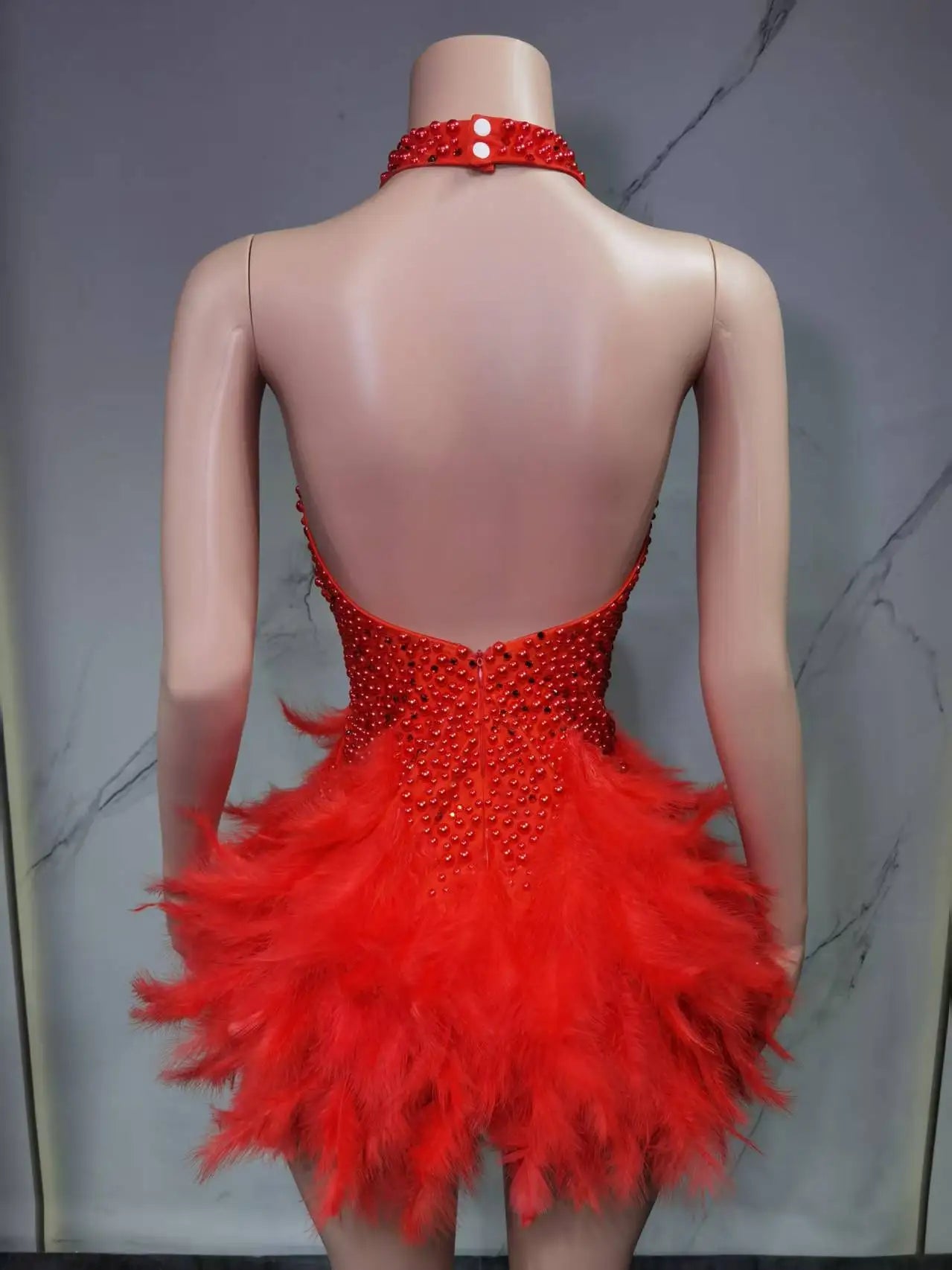Vestido Danza Plumas