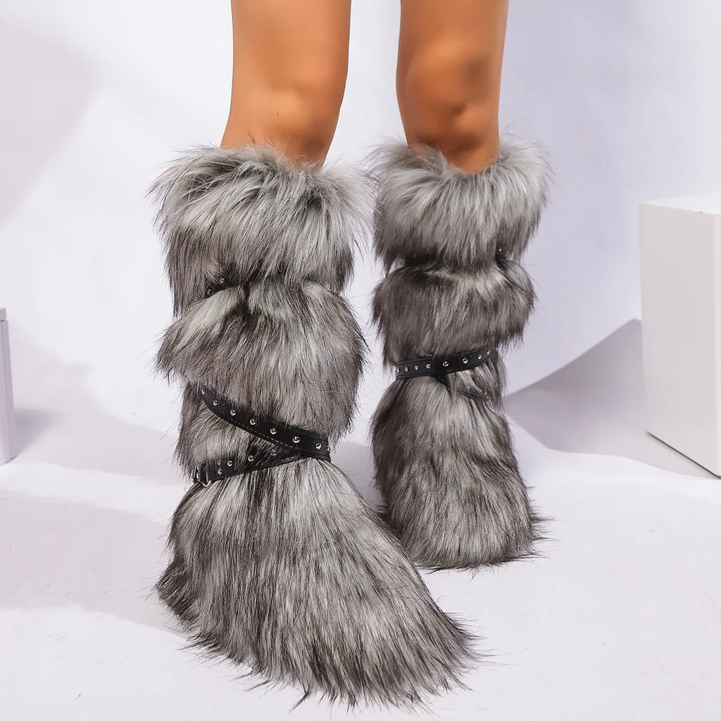 Botas Invierno Peluche Y2K