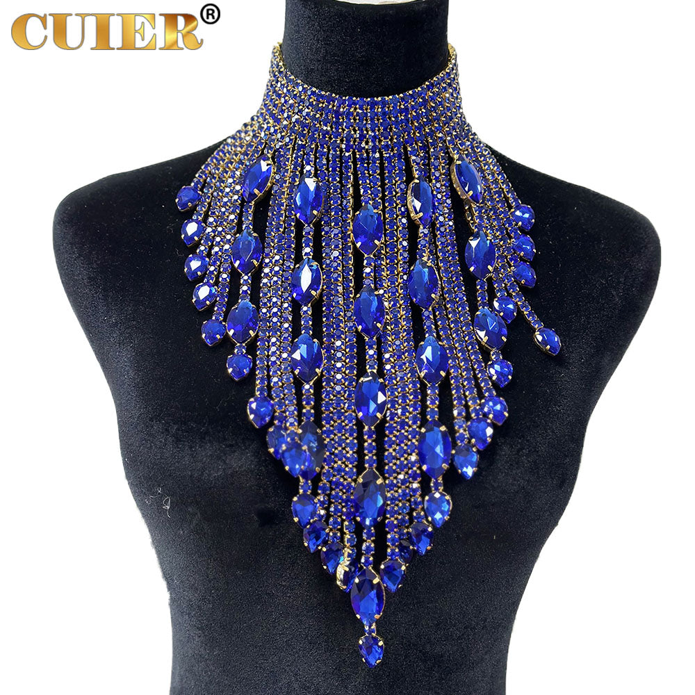 Collar Cadena Flecos Cristales AB