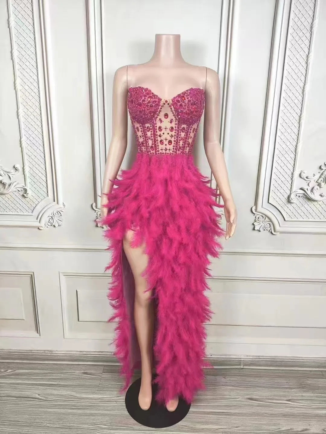 Vestido Danza Plumas