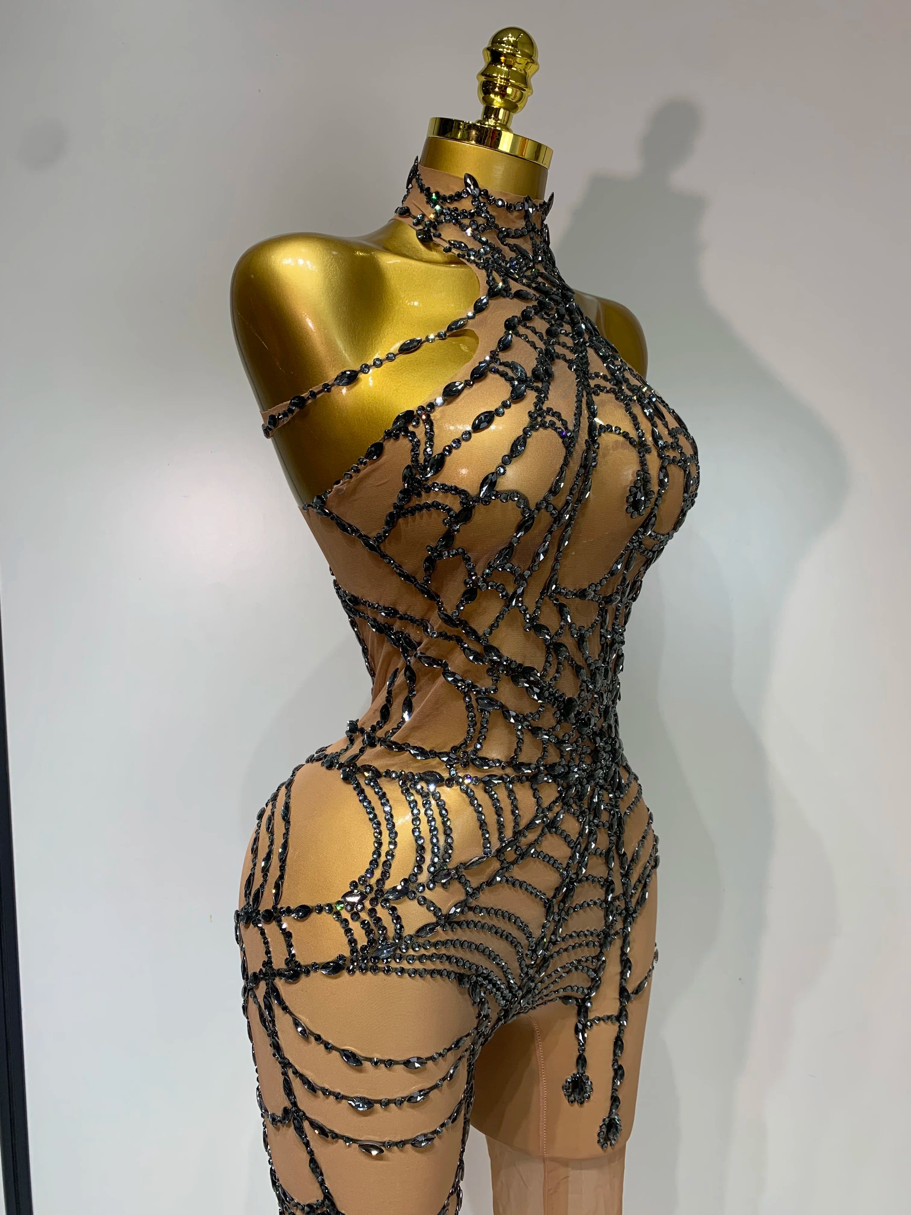 Jumpsuit Malla Diamantes Brillante