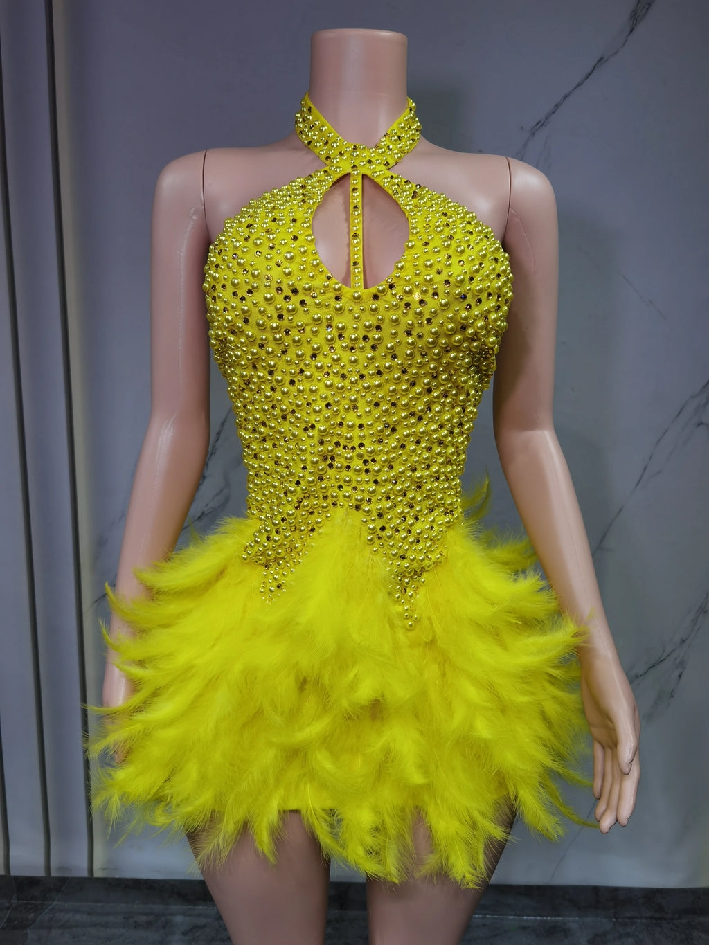 Vestido Danza Plumas