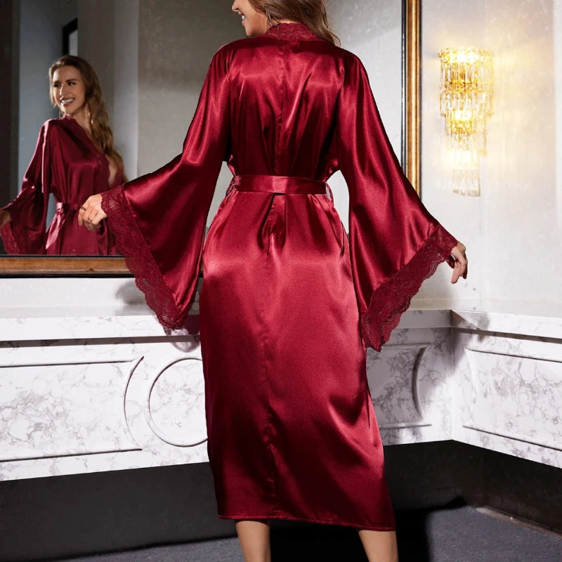 Bata Seda Encaje Elegante