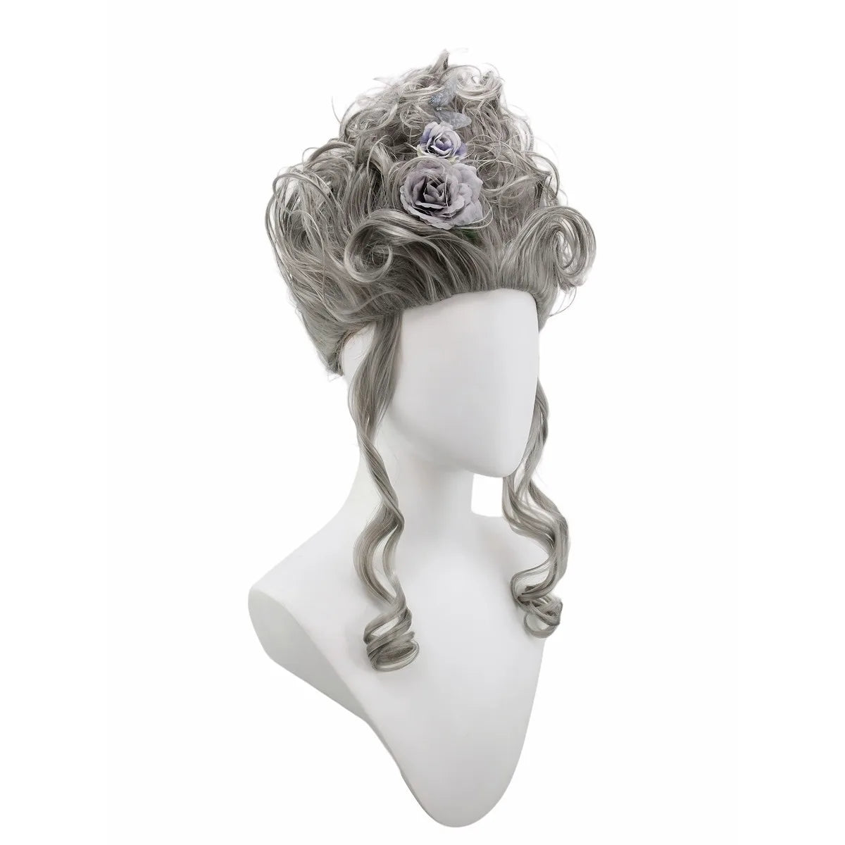 Peluca Rosa Esponjosa Plumas Flores