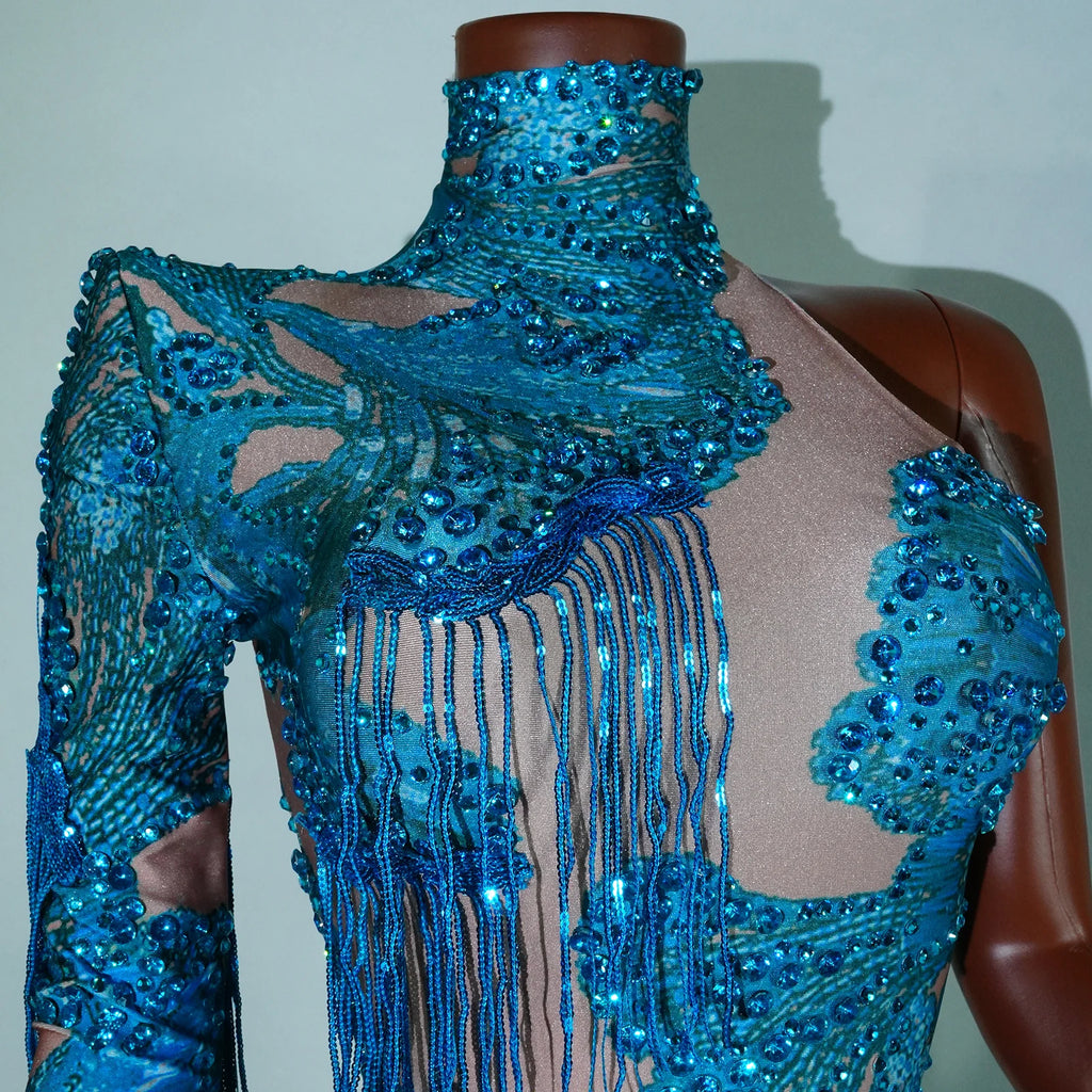 Bodysuit Leopardo Lentejuelas Flecos