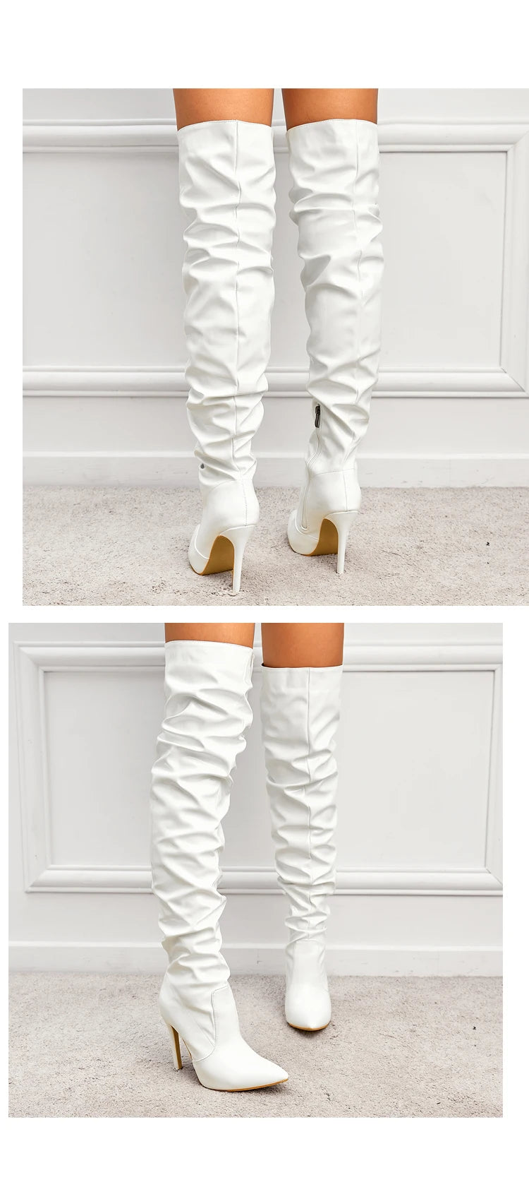 Botas Rojas Tacón Alto Charol