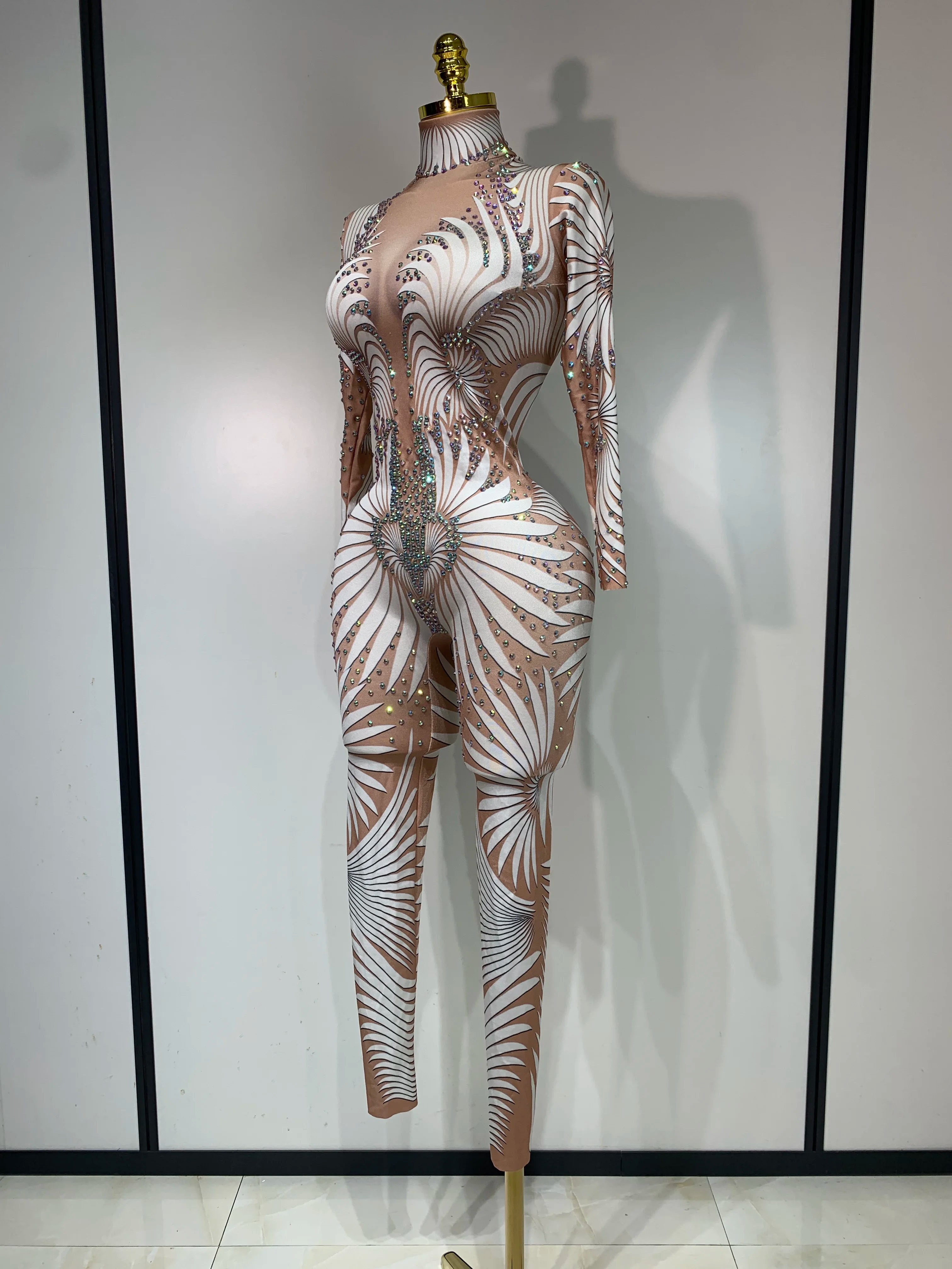 Jumpsuit Malla Diamantes Brillante