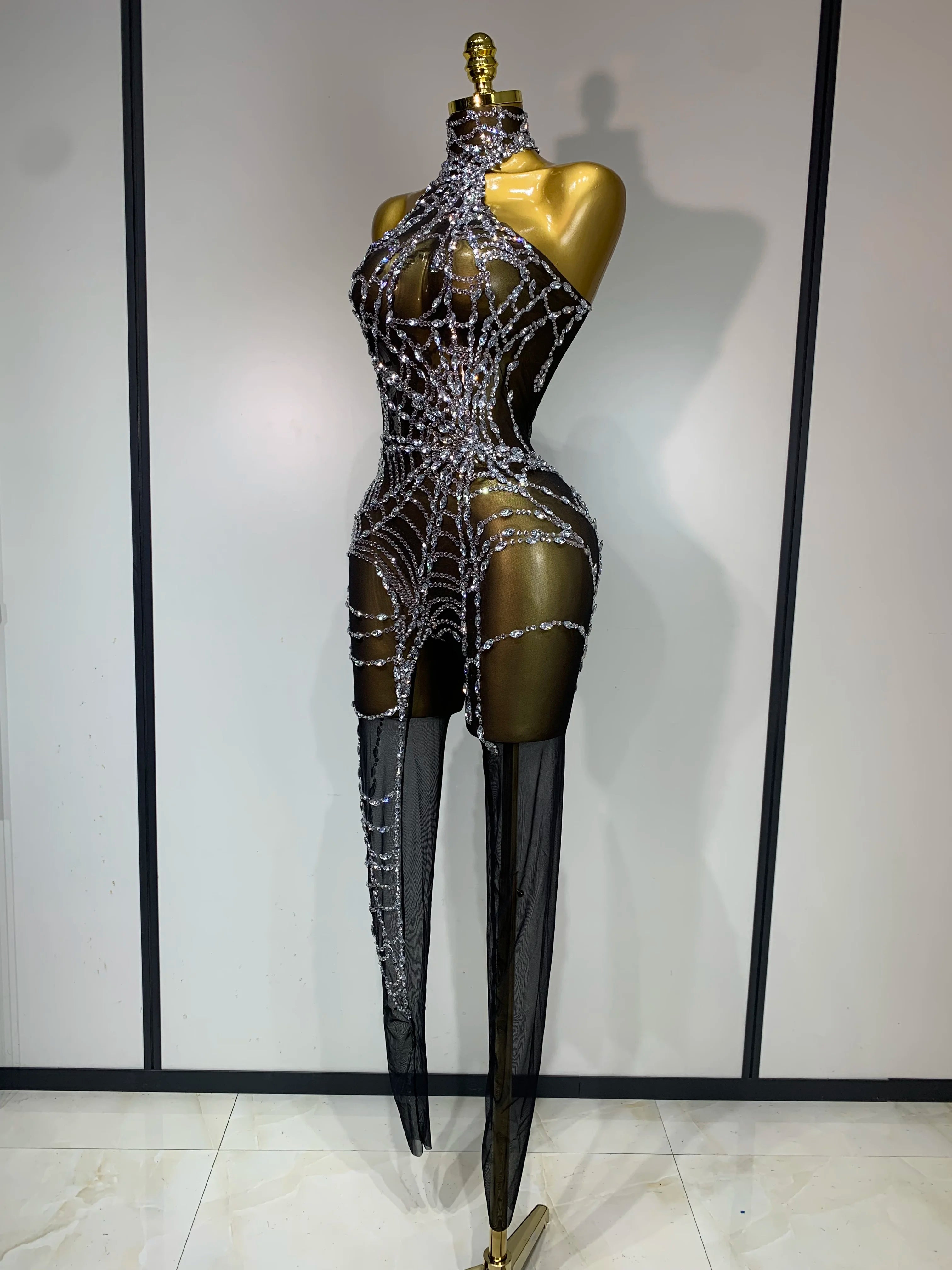 Jumpsuit Malla Diamantes Brillante