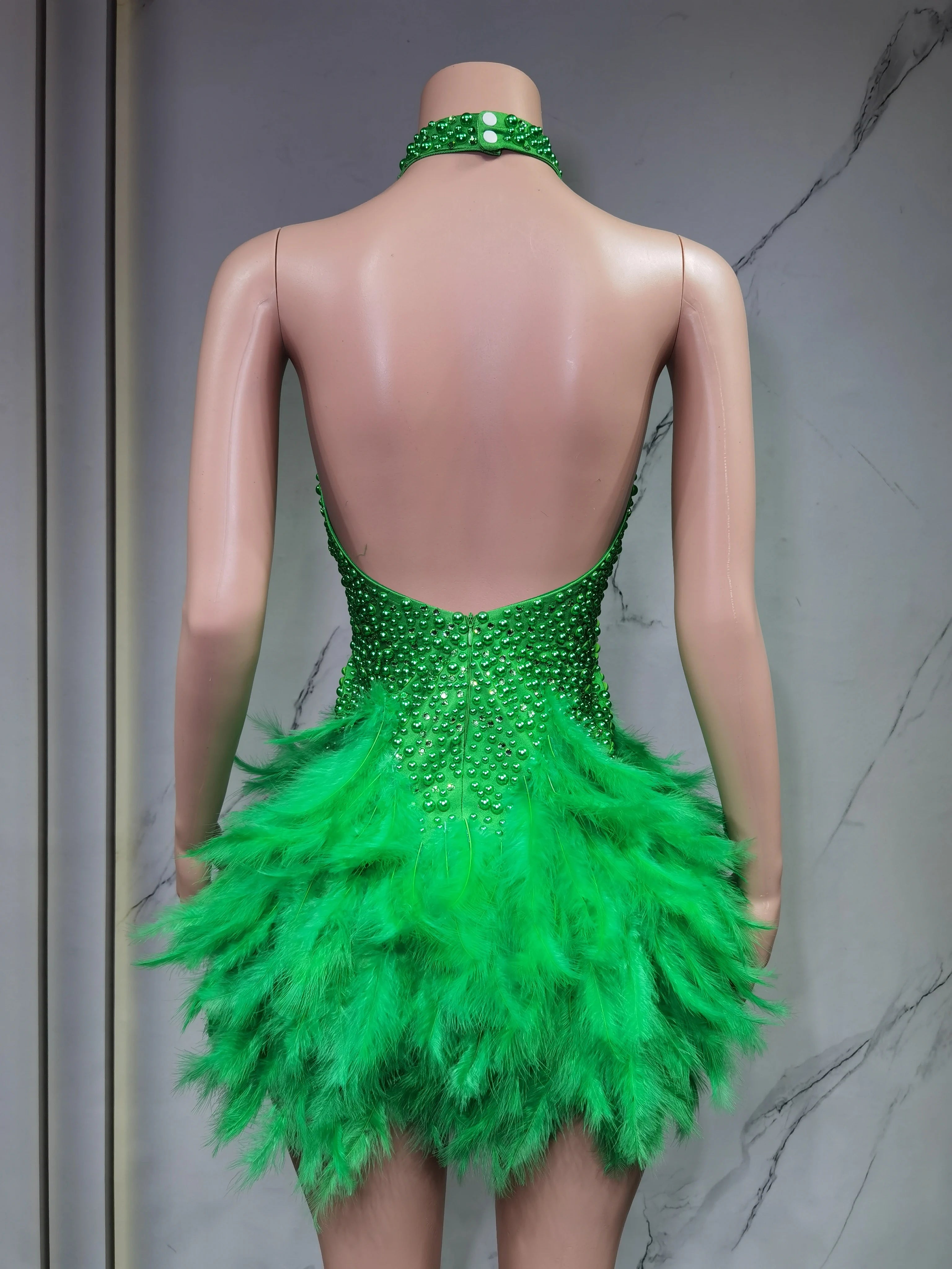 Vestido Danza Plumas