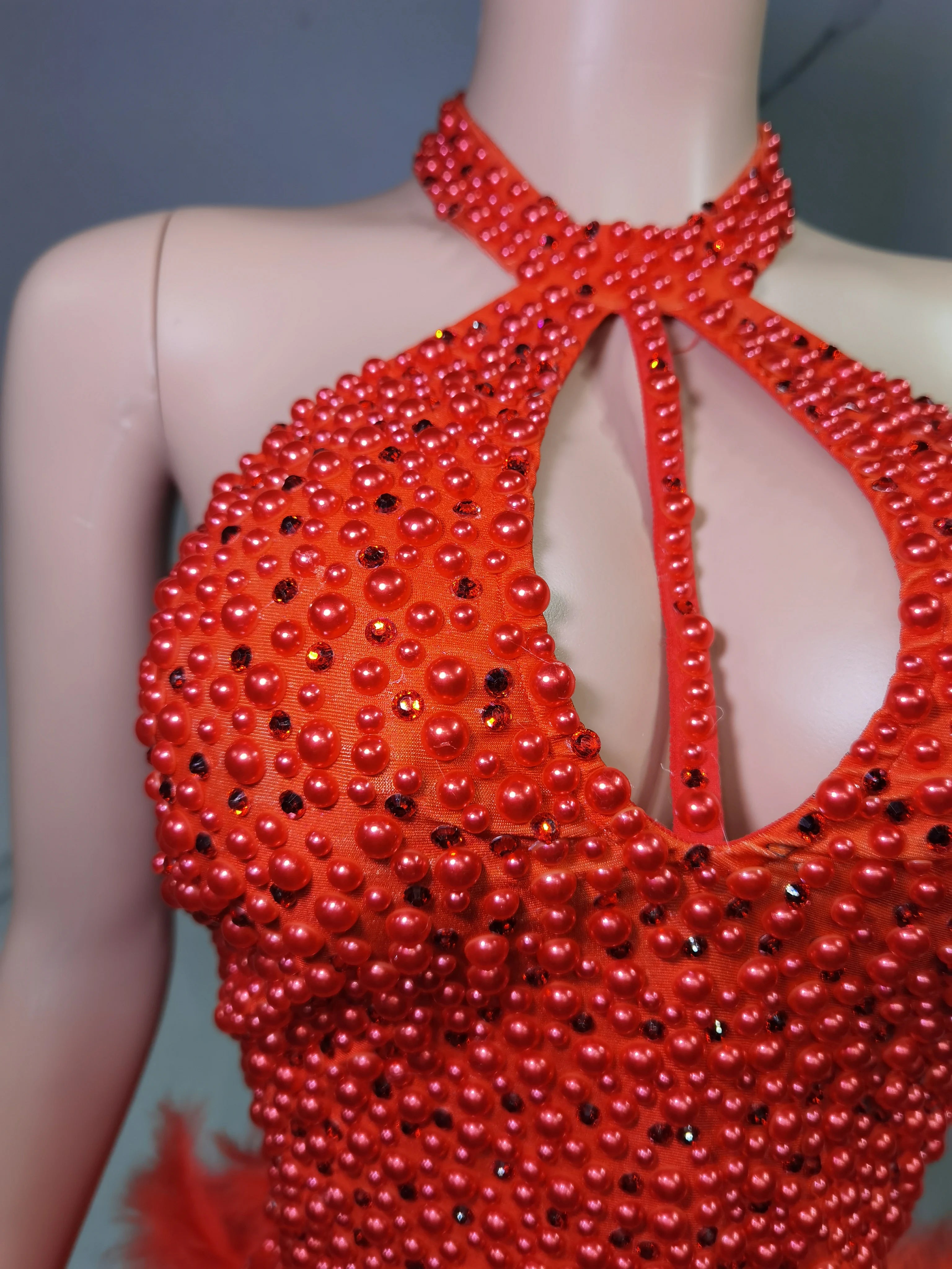 Vestido Danza Plumas