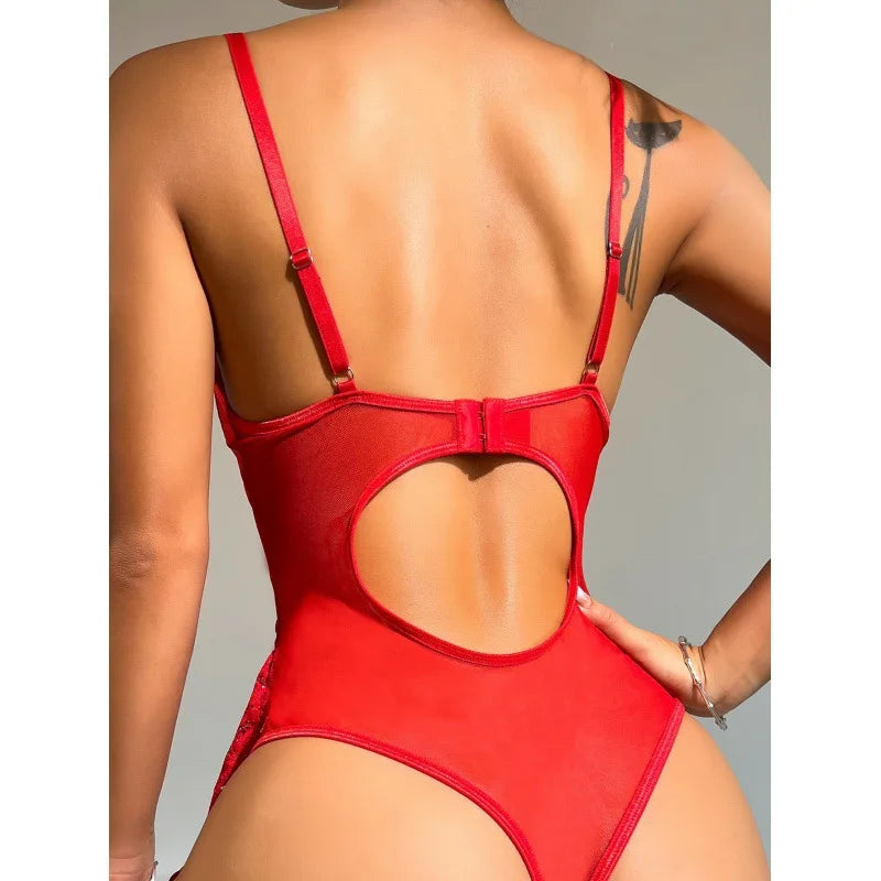 Mini Dress Encaje Crotchless