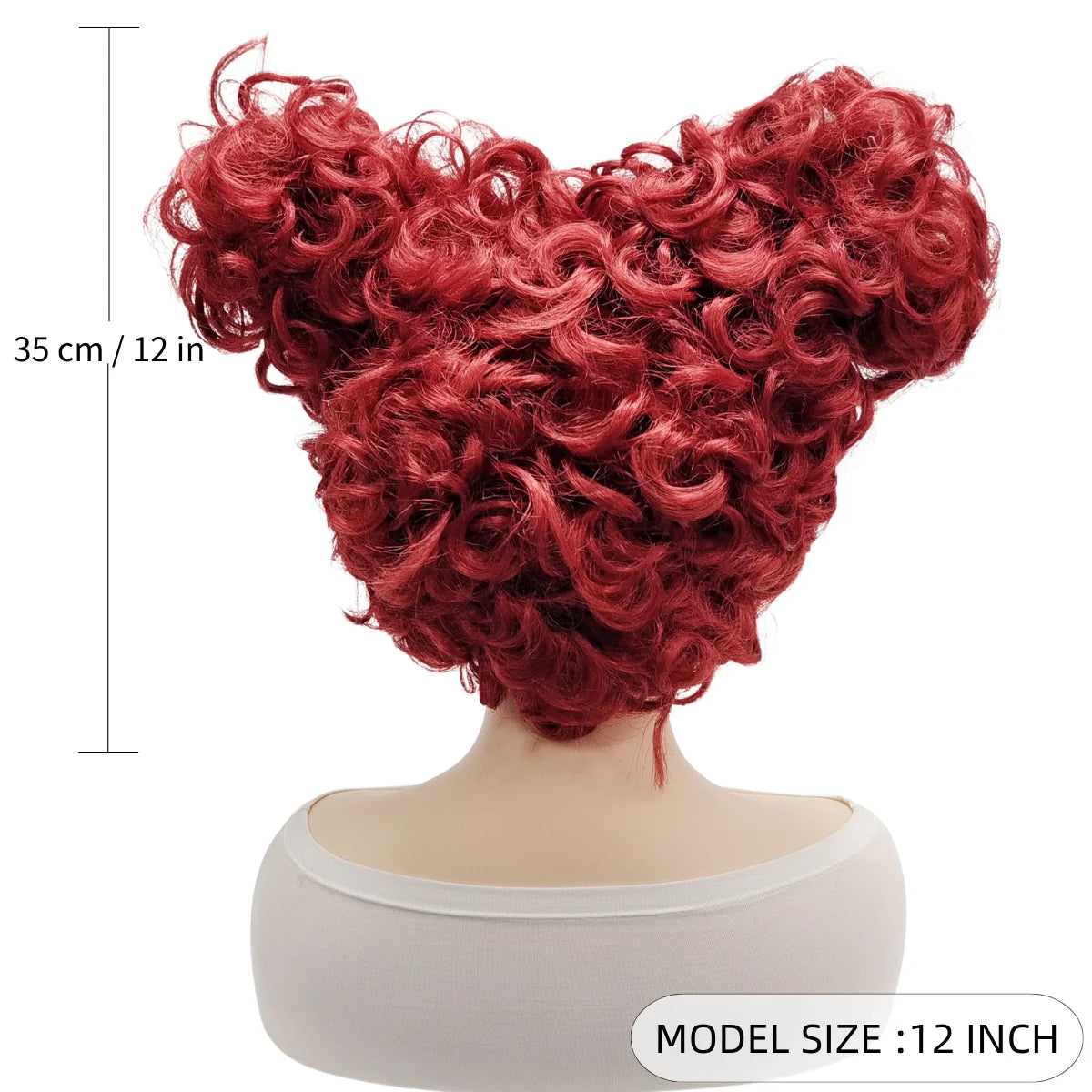 Peluca Roja Rizos Dos Moños