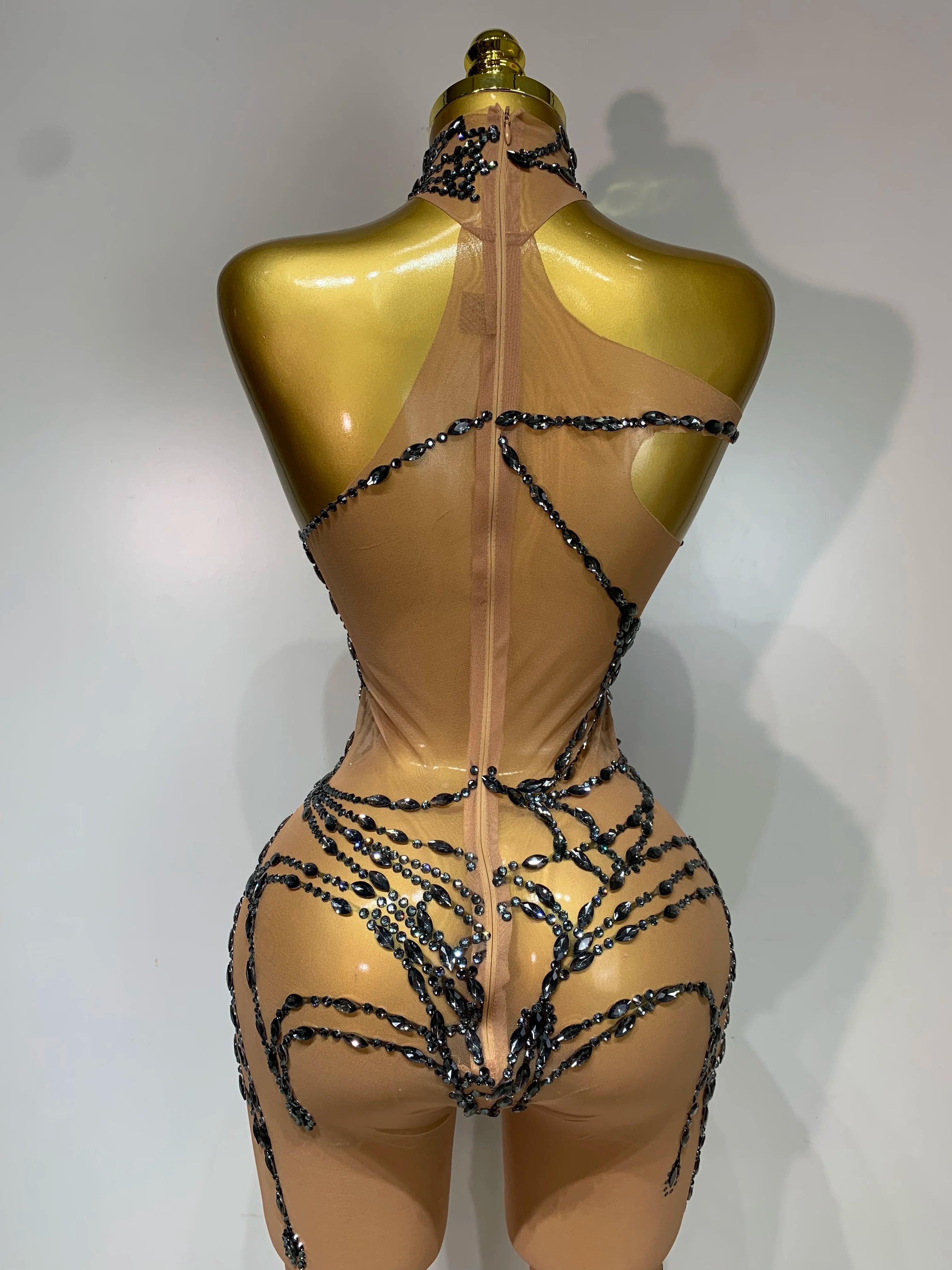 Jumpsuit Malla Diamantes Brillante