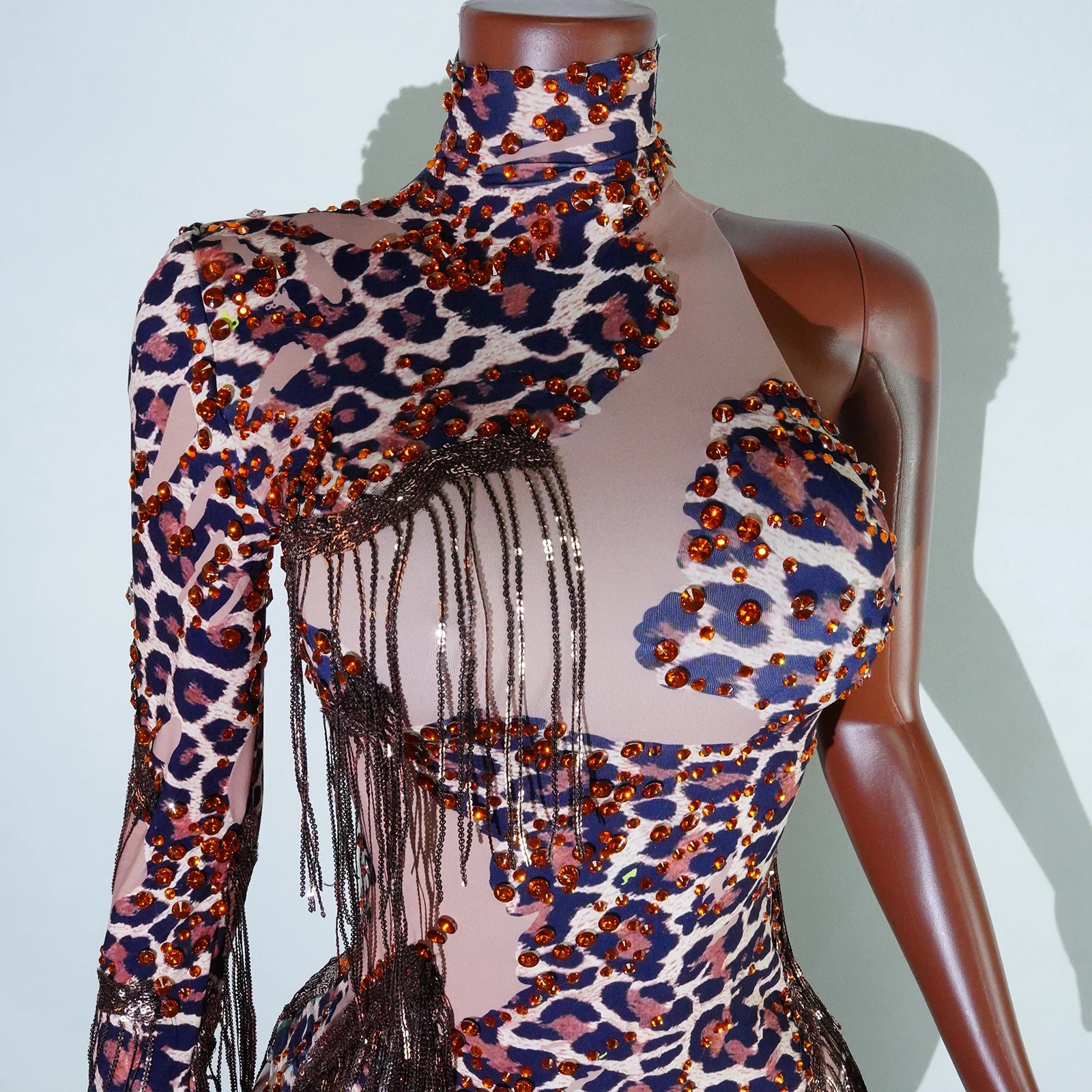 Bodysuit Leopardo Lentejuelas Flecos