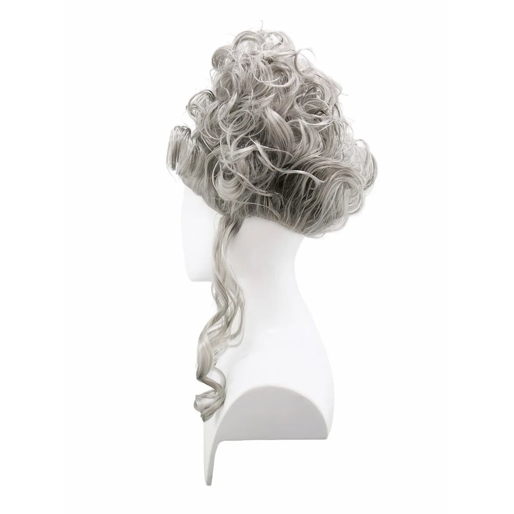 Peluca Rosa Esponjosa Plumas Flores