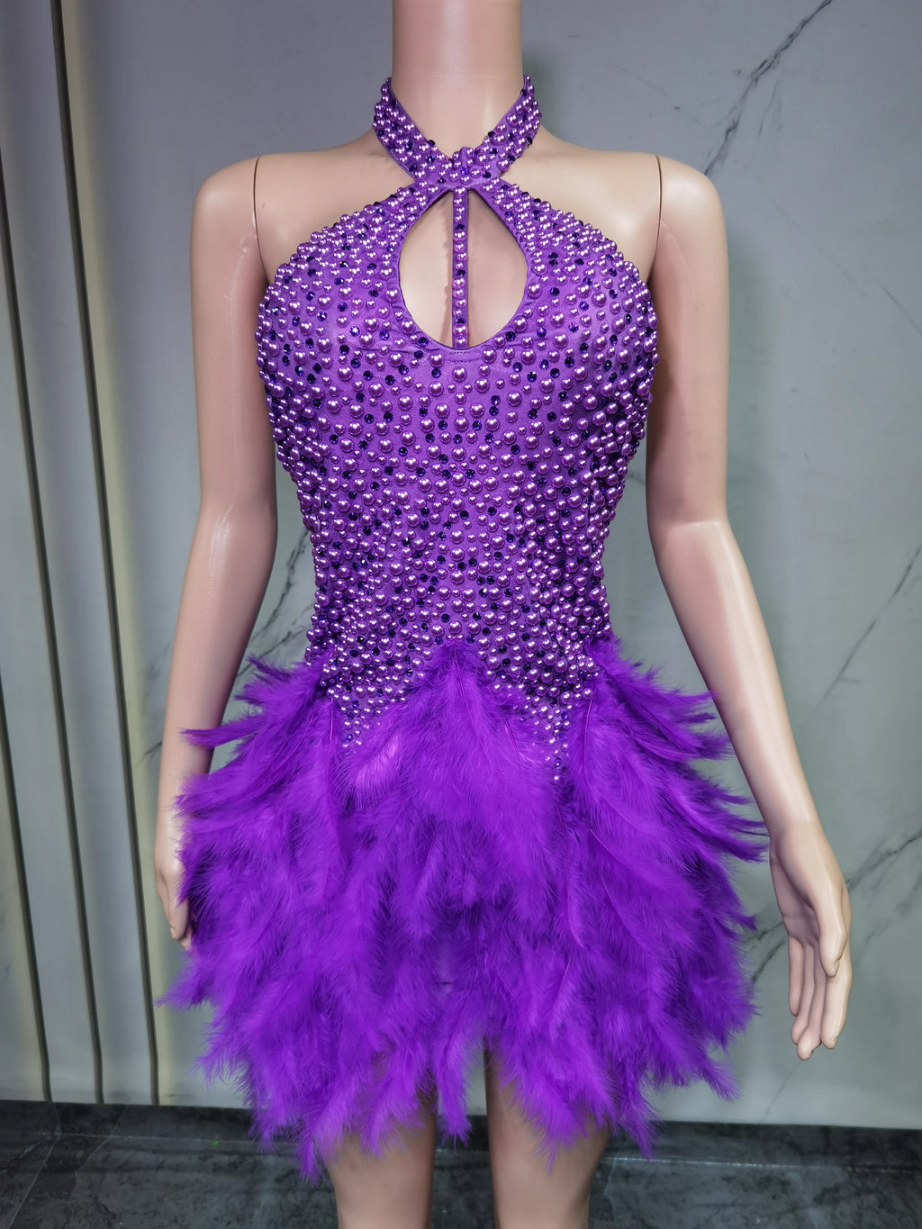 Vestido Danza Plumas