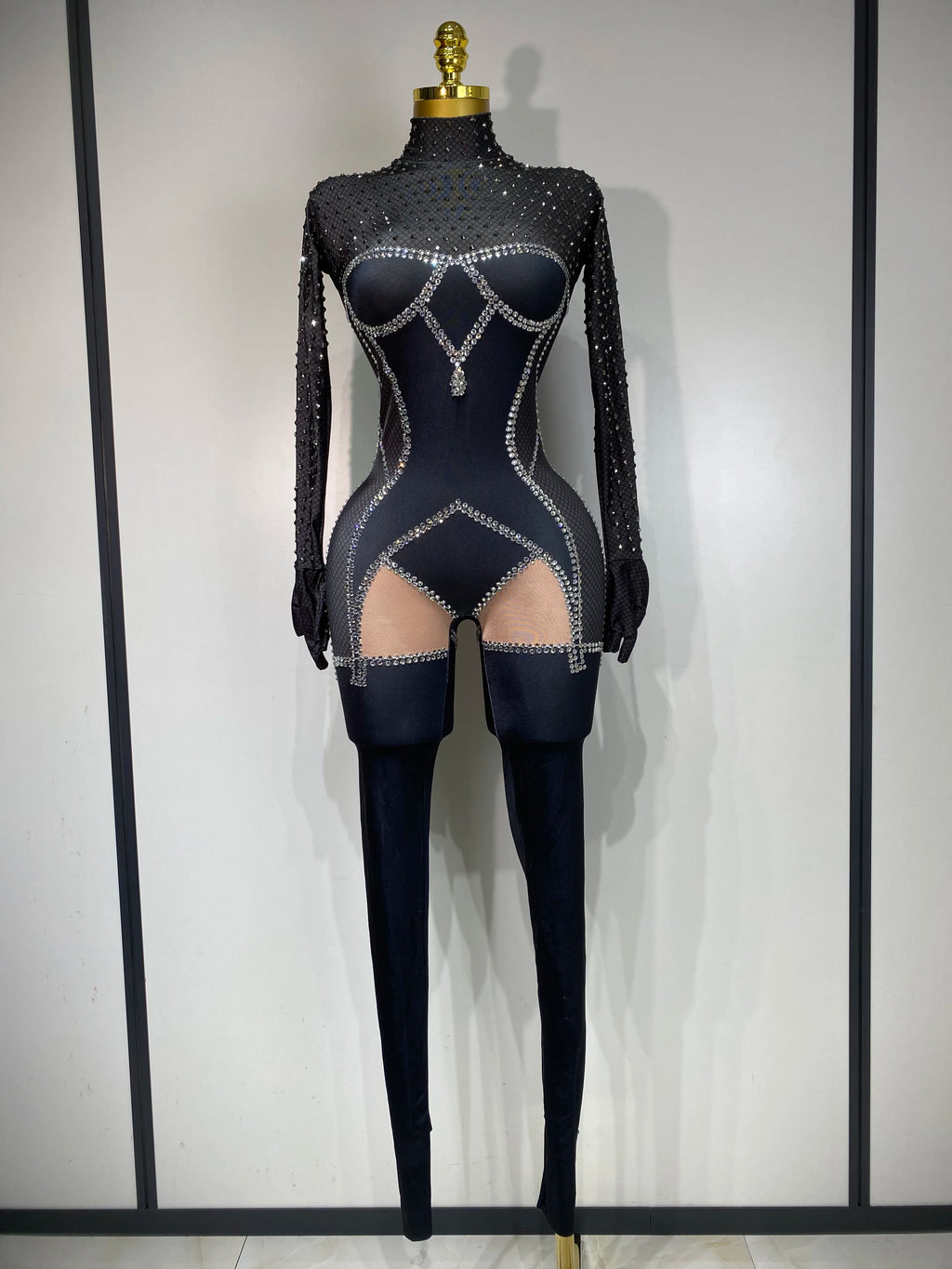 Jumpsuit Malla Diamantes Brillante