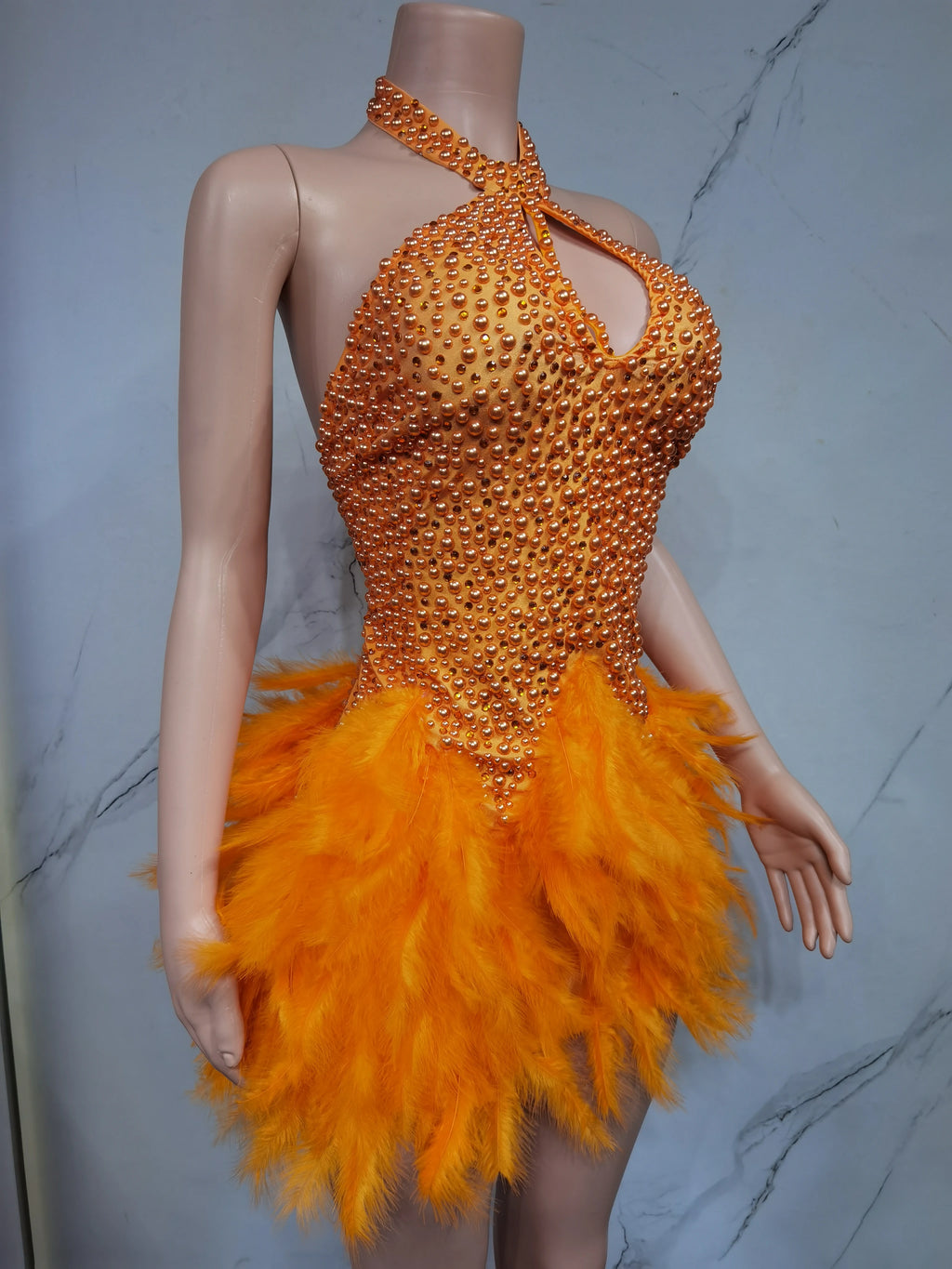 Vestido Danza Plumas