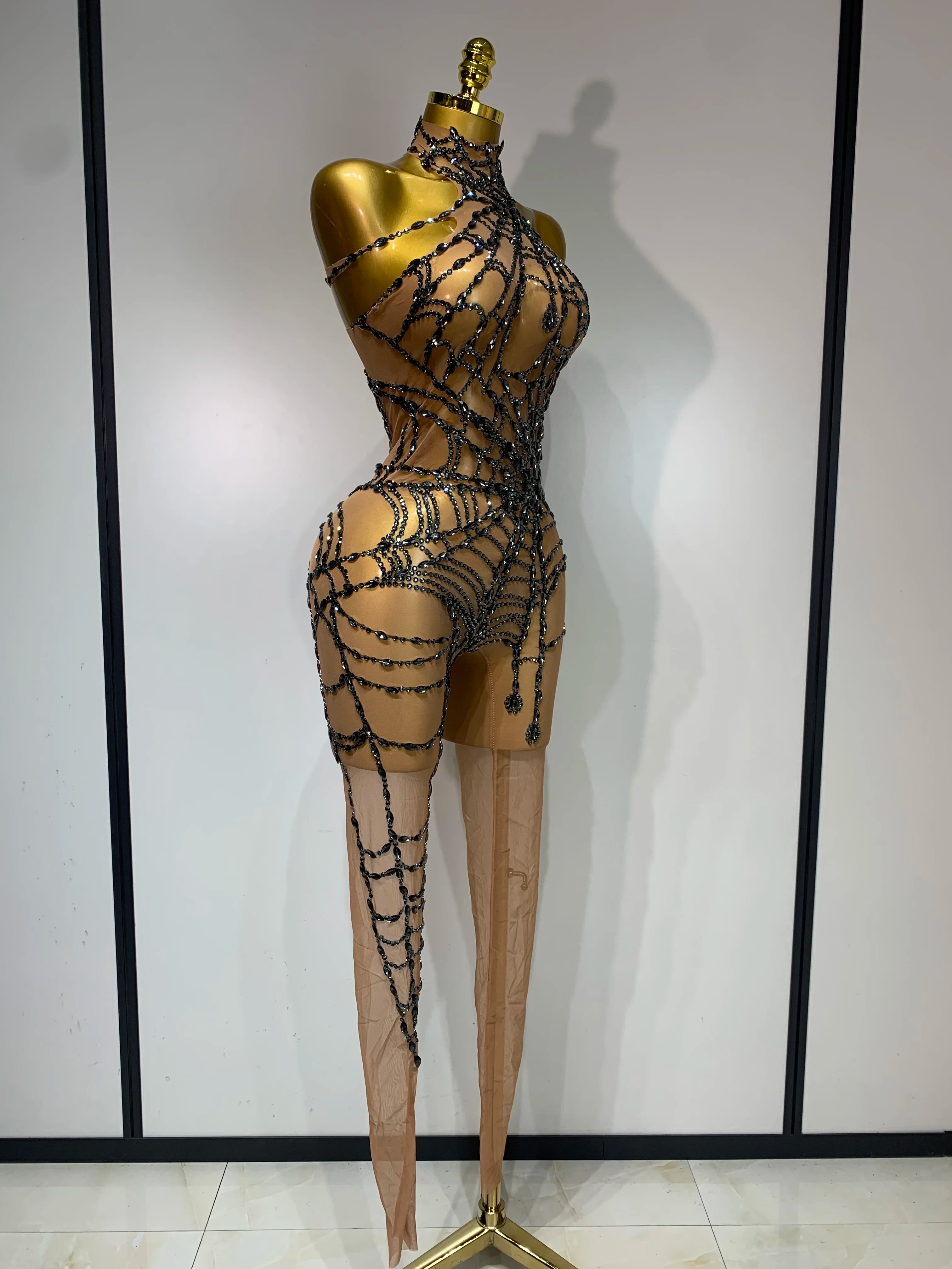 Jumpsuit Malla Diamantes Brillante