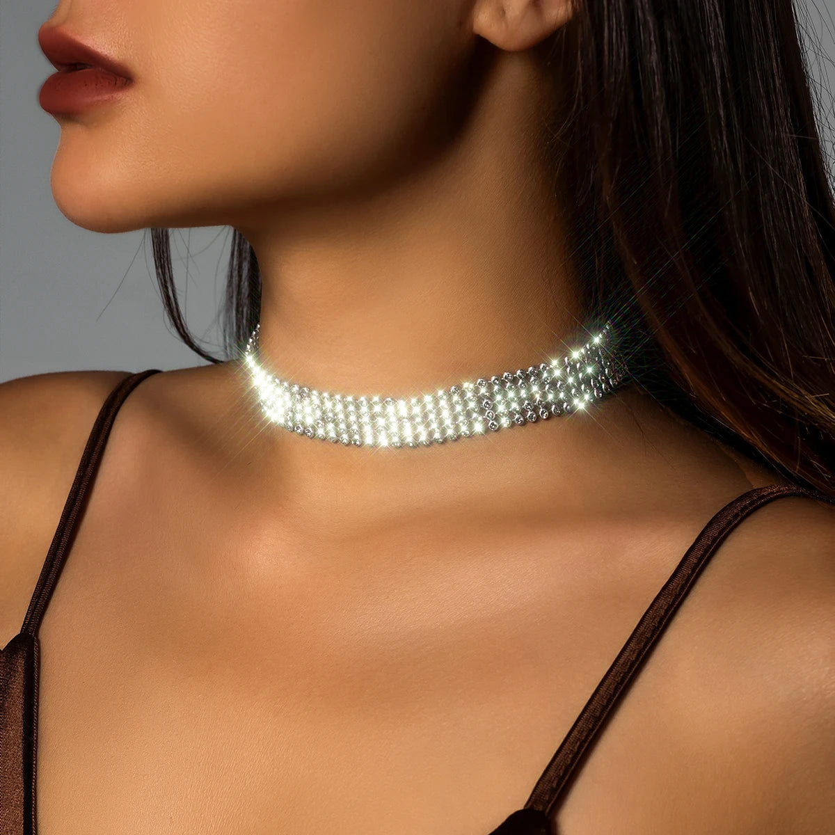 Choker Pedrería Corto Chunky