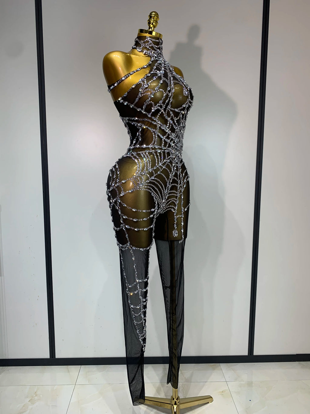 Jumpsuit Malla Diamantes Brillante