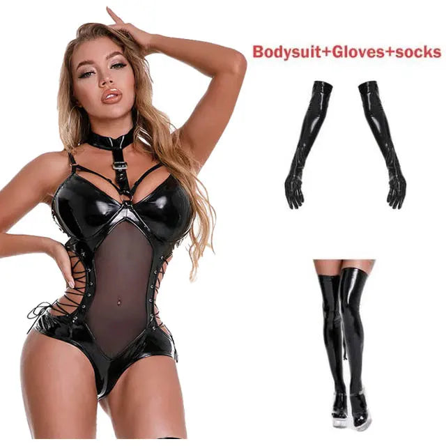 Catsuit Látex Completo Accesorios