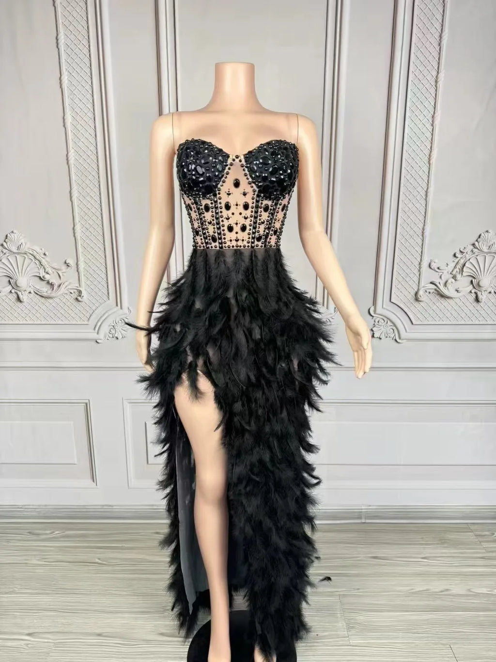 Vestido Danza Plumas