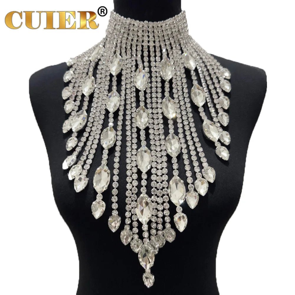 Collar Cadena Flecos Cristales AB