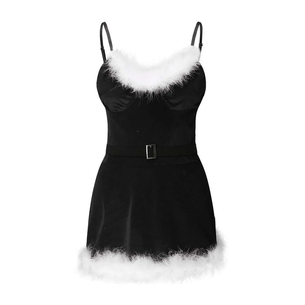 Corsé Navidad Terciopelo Rojo