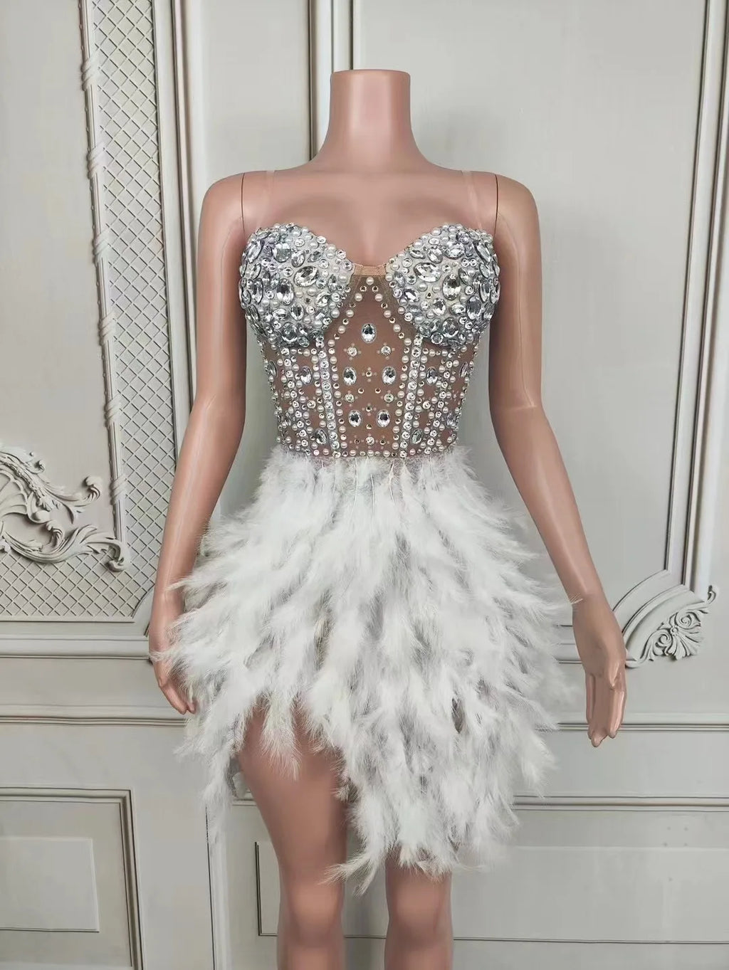 Vestido Danza Plumas