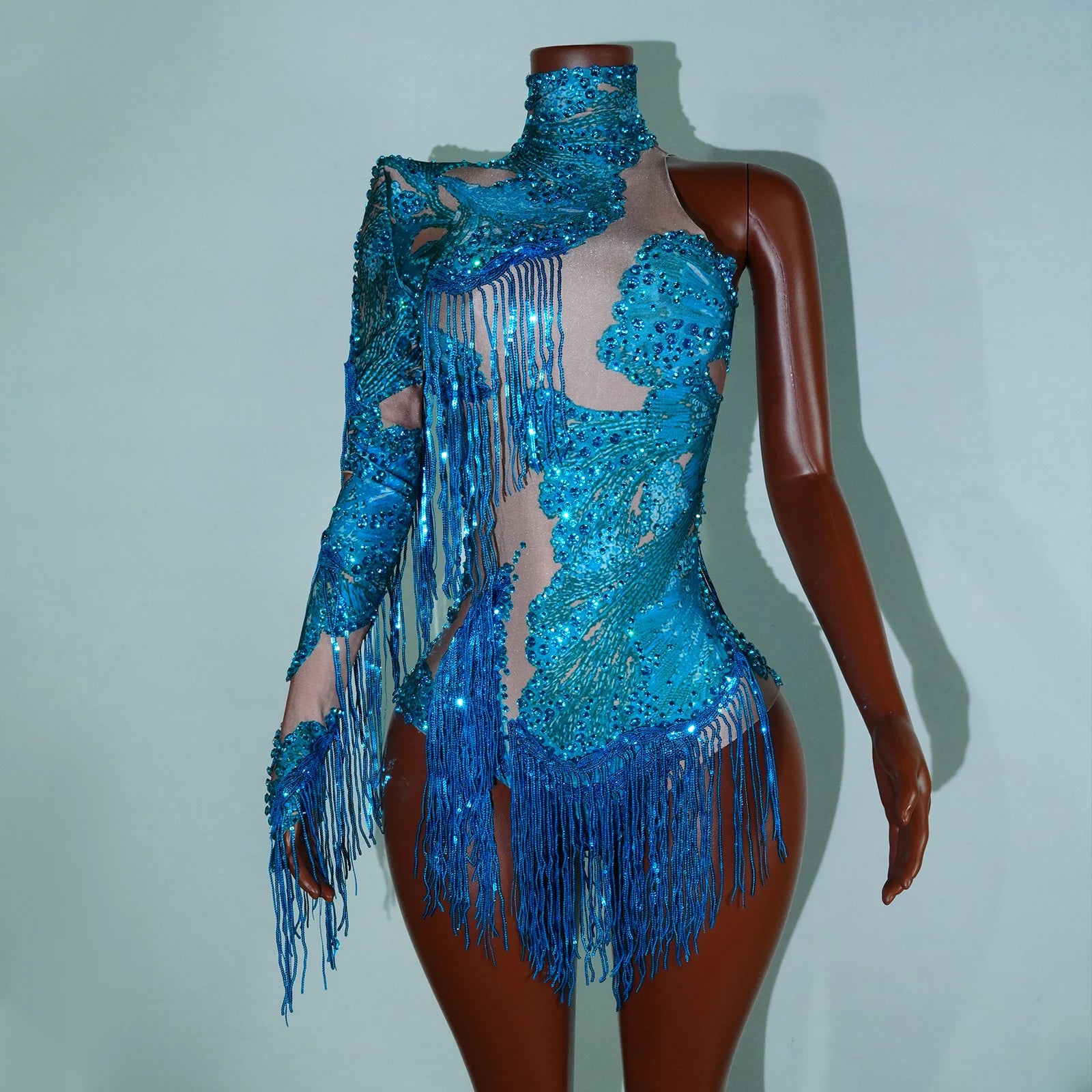 Bodysuit Leopardo Lentejuelas Flecos