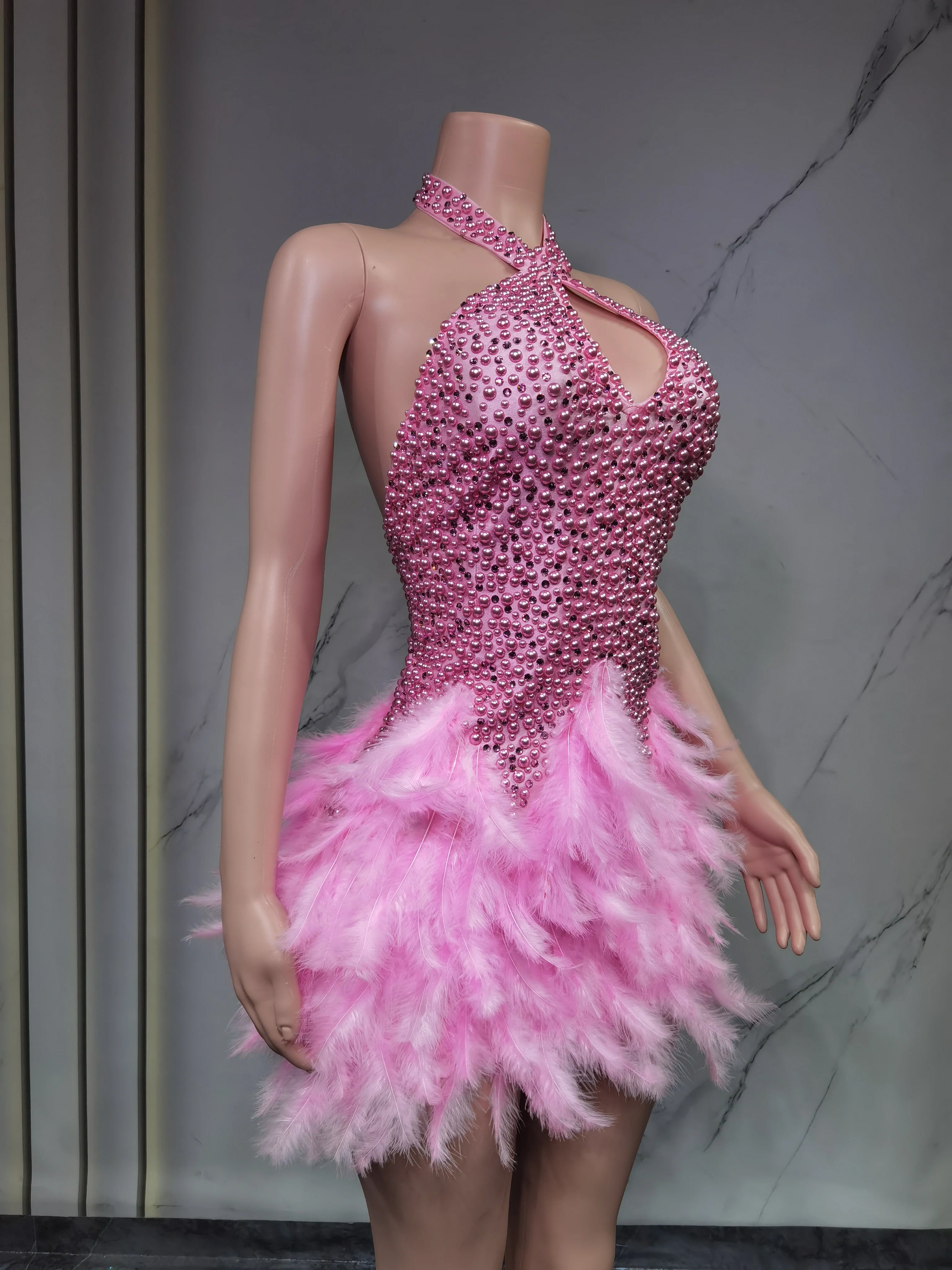 Vestido Danza Plumas